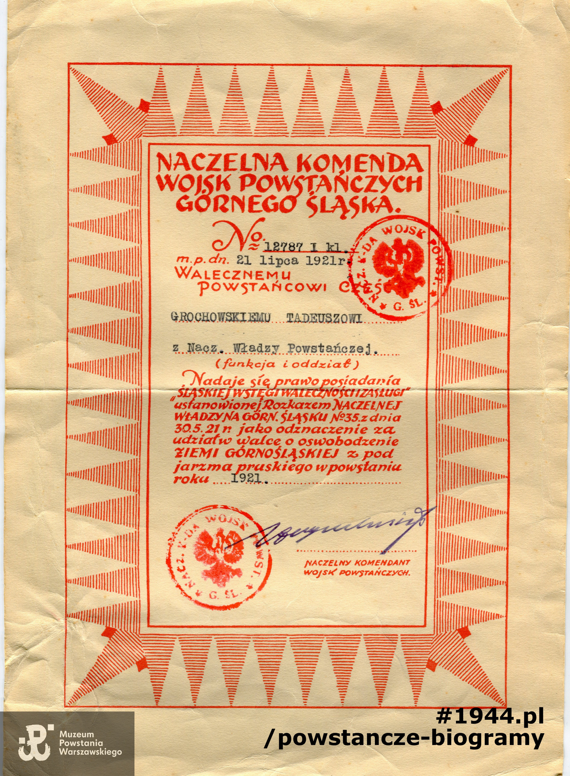 Dokument ze zbiorów Muzeum Powstania Warszawskiego, sygn.  P/7130/10