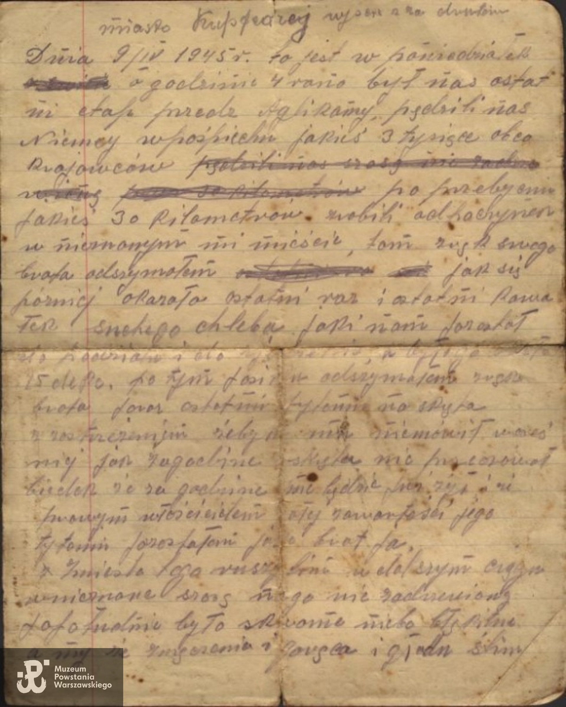 Relacja Józefa Soporowskiego - brata Kazimierza, o wydarzeniach z 9 kwietnia 1945 r.