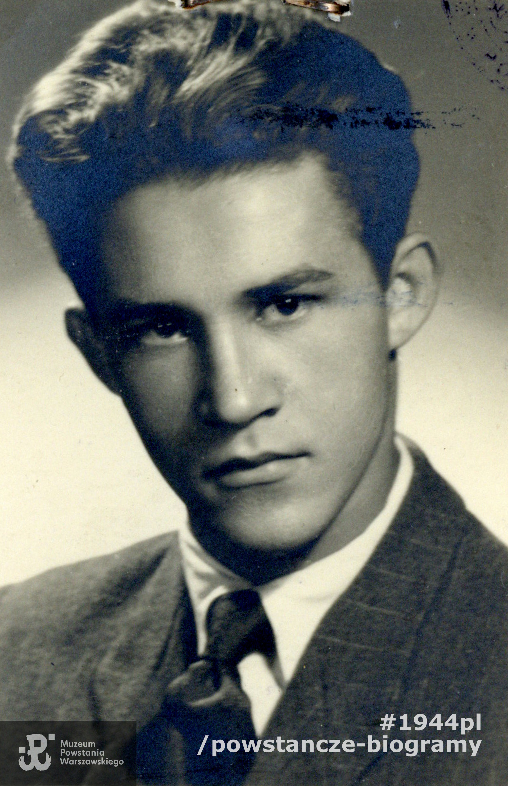 Fotografia legitymacyjna. Dokument w zbiorach  Muzeum Powstania Warszawskiego, sygnatura: P/9296/19