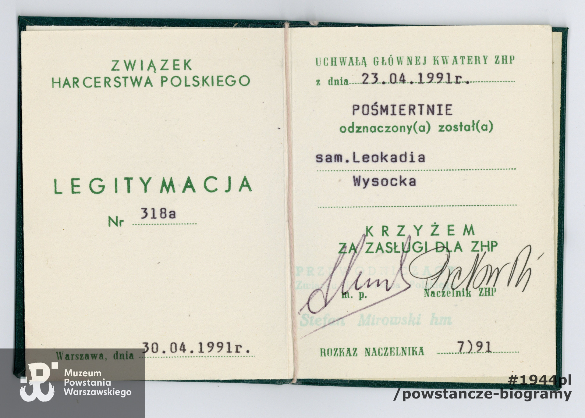 Dokument ze zbiorów prywatnych p. Henryka Gralewskiego