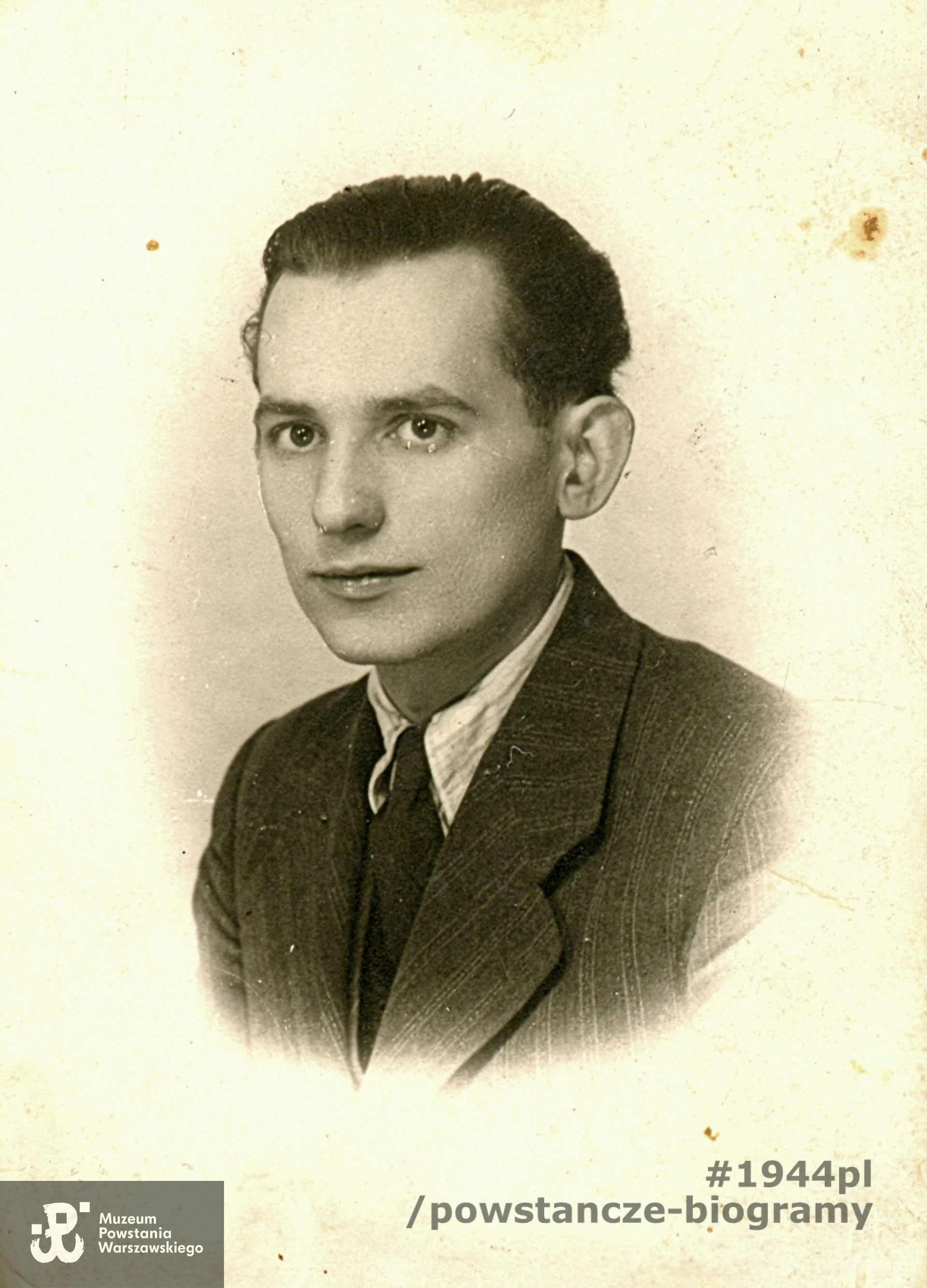 kpr. pchor. Zdzisław Lau ps. "Kaniewski" (1920-1944). Fot. z archiwum rodzinnego p. Haliny Sawickiej z domu Lau,  udostępnił p. Paweł Polz 