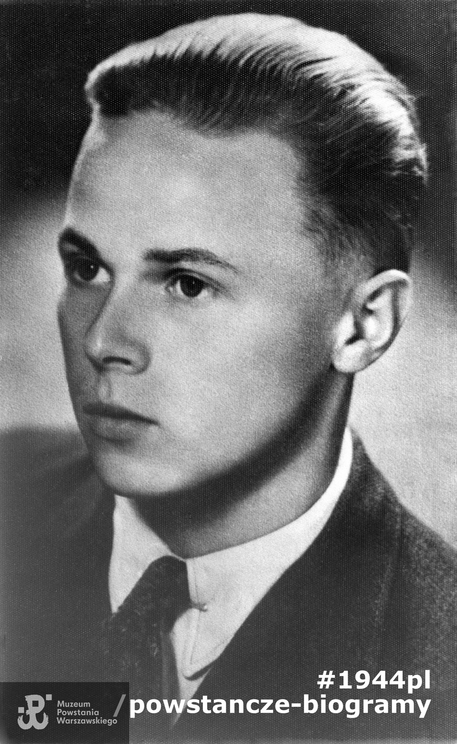 Mirosław Szymanik "Wagner" (1924-1944). Fot. ze zbiorów Muzeum Powstania Warszawskiego, sygn. MPW-IS/1987 (P/9209/19), dar Eugeniusza Gołębiewskiego