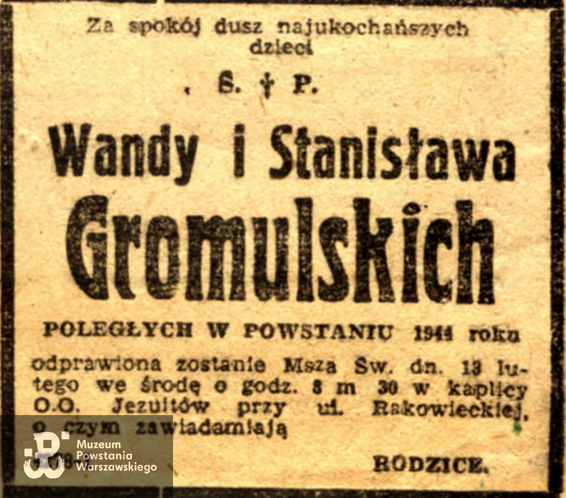 Nekrolog z powojennej prasy. Fot.  ze zbiorów Archiwum 2HAP "Żbik"