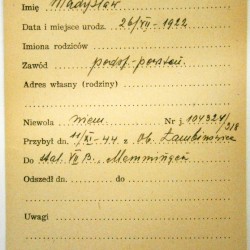 Polski Czerwony Krzyż - kartoteka 