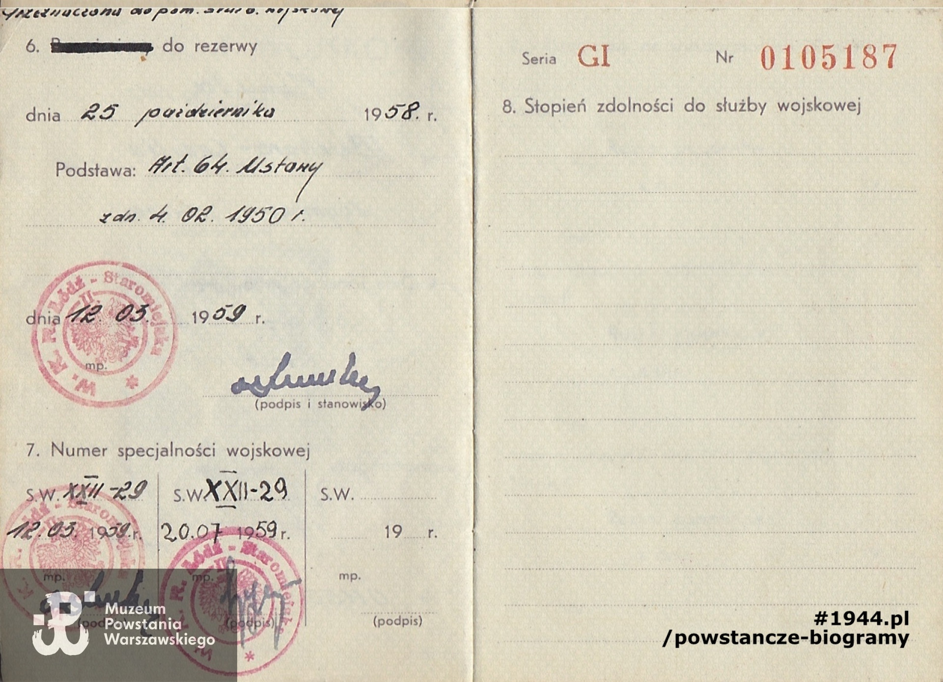 Z archiwum rodzinnego udostępniła p. Danuta Mikuła - Dobroń