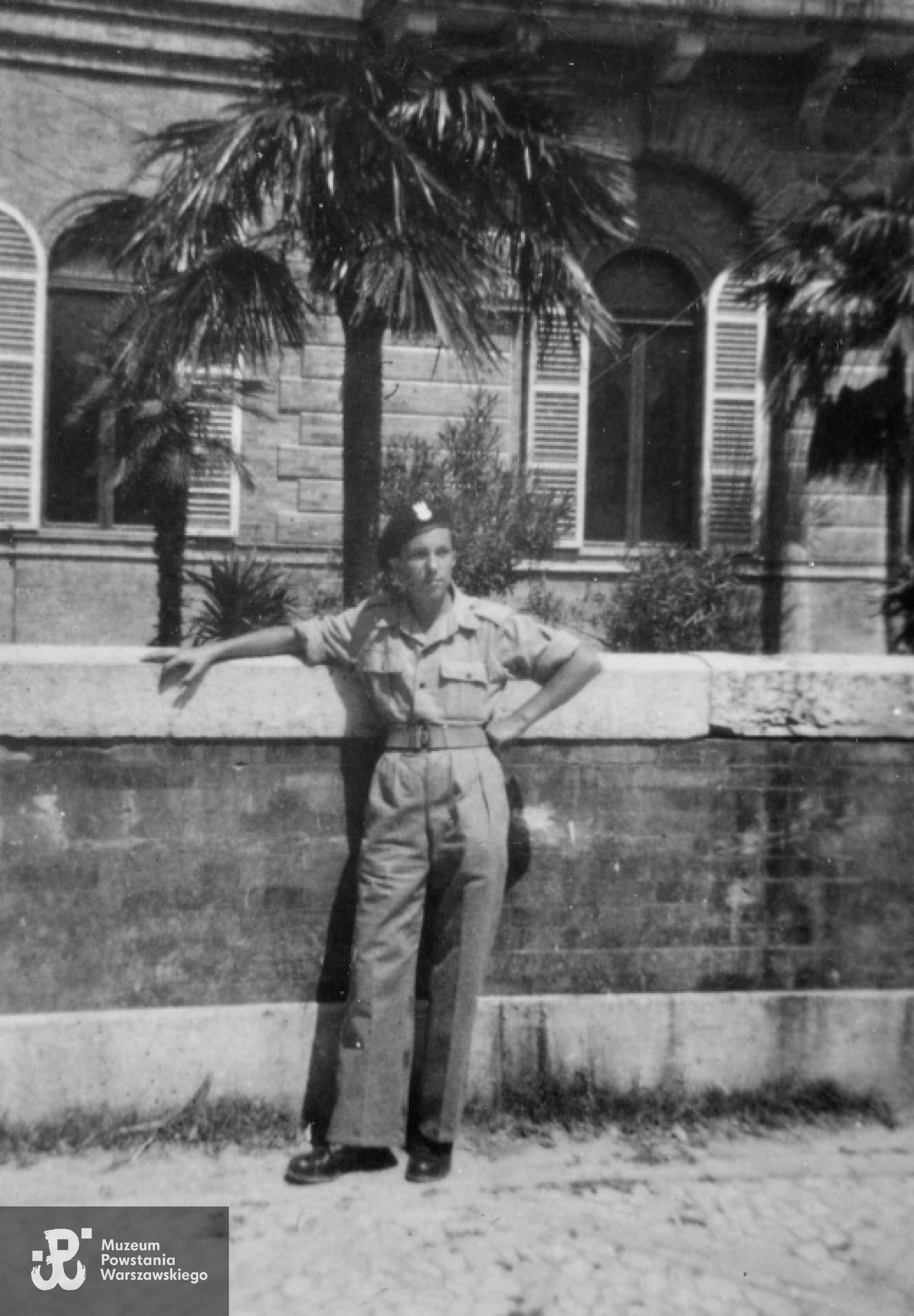 Janusz Gutzman jako żołnierz II Korpusu Polskiego we Włoszech