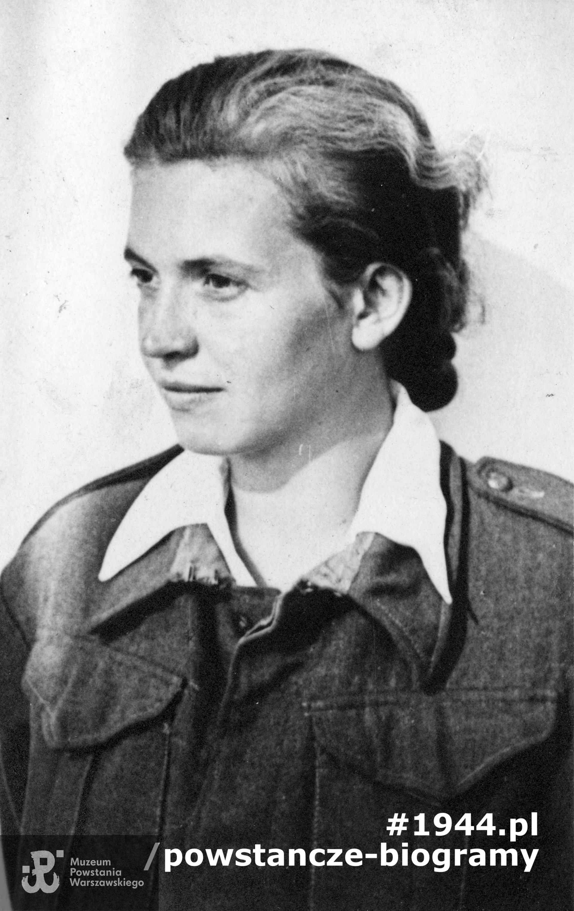 Halina Maria  Tarkowska po mężu Sawicka „Ala” - zdjęcie wykonane  po wyzwoleniu. Fot. ze zbiorów Muzeum Powstania Warszawskiego, sygn. MPW-IP/5577