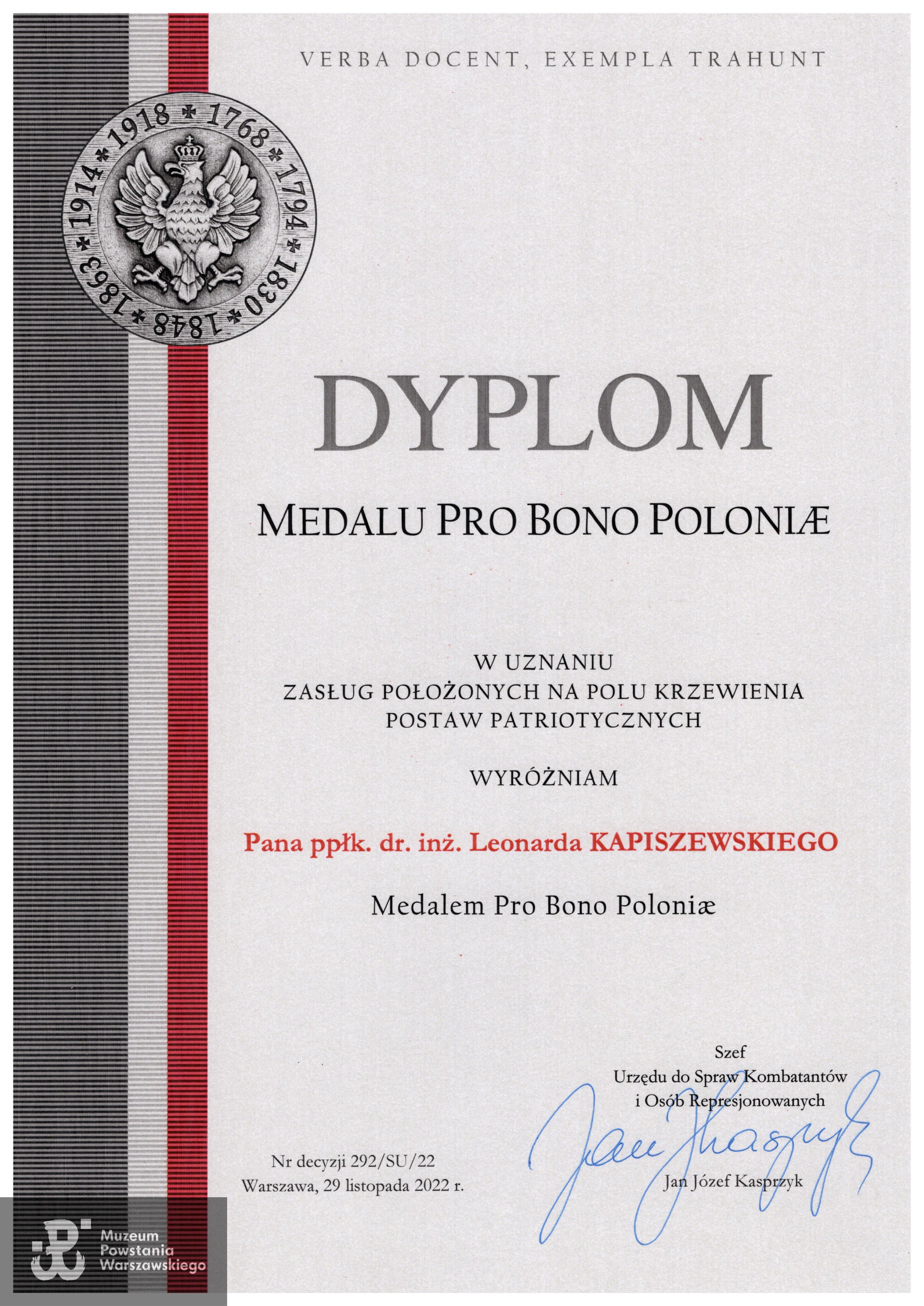 Ze zbiorów prywatnych  Powstańca, udostępnił p. Leonard Kapiszewski ps. Ryś.