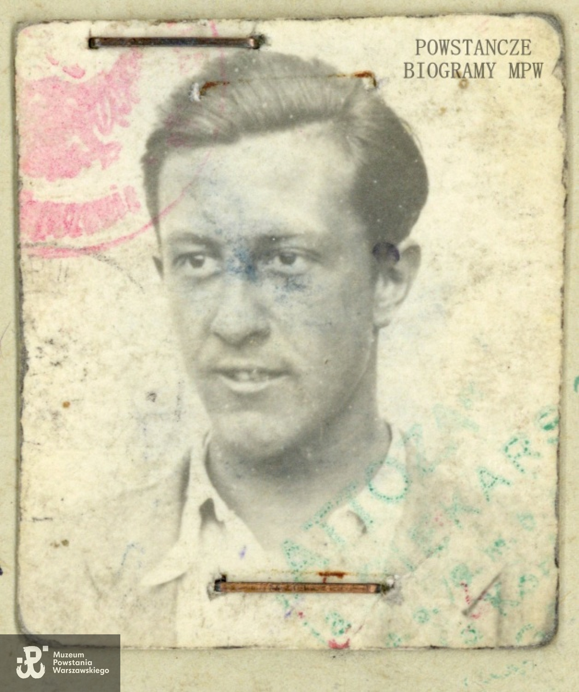 Zdjęcie z okupacyjnego ausweisu. Ze zbiorów Muzeum Powstania Warszawskiego, dar Haliny Kondrackiej.