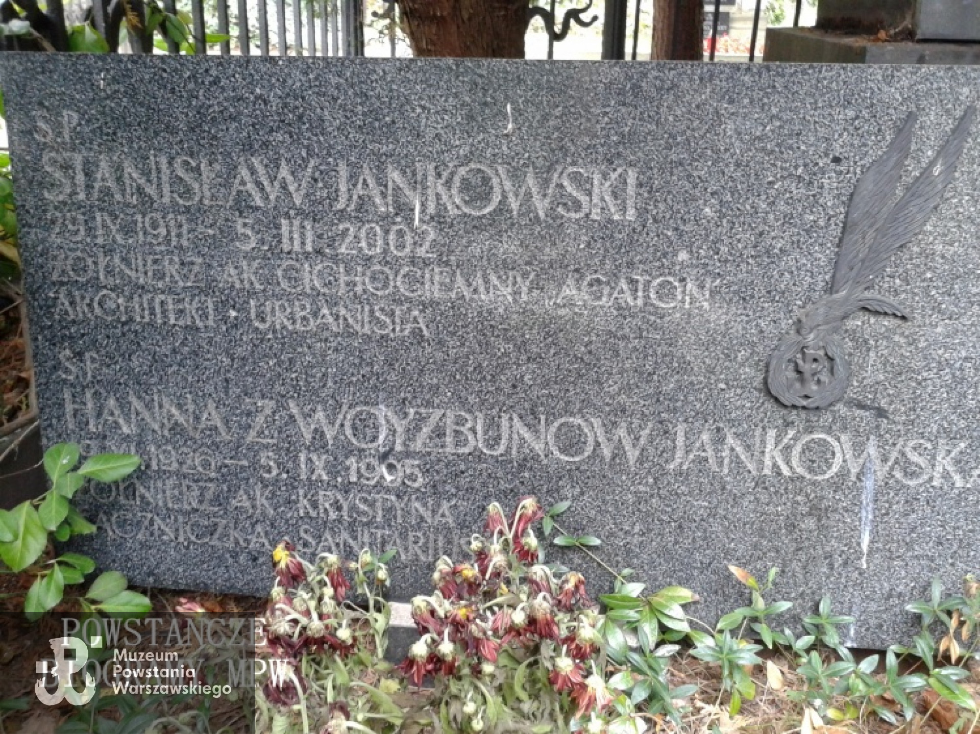 Mogiła Stanisława Jankowskiego i  jego żony Hanny z Woyzbunów Jankowskiej. Fot. Mariusz Skroński