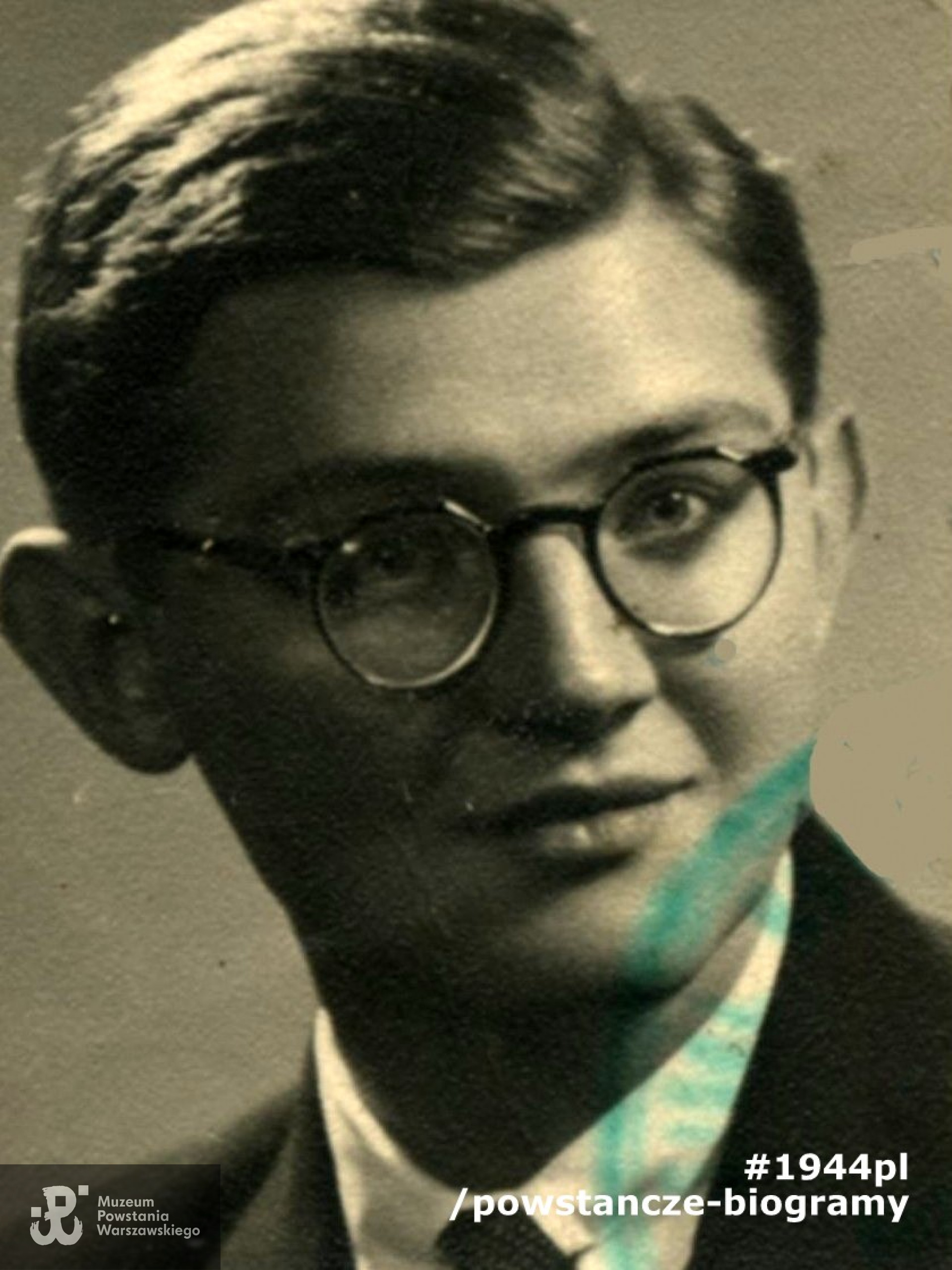 ppor. Jerzy Radziejowski Gottowt" (1919-2006). Fot. ze zbiorów p. Anny Radziejowskiej-Hilchen i p. Zuzanny Radziejowskiej, skan udostępnił p. Tomasz Michałowski