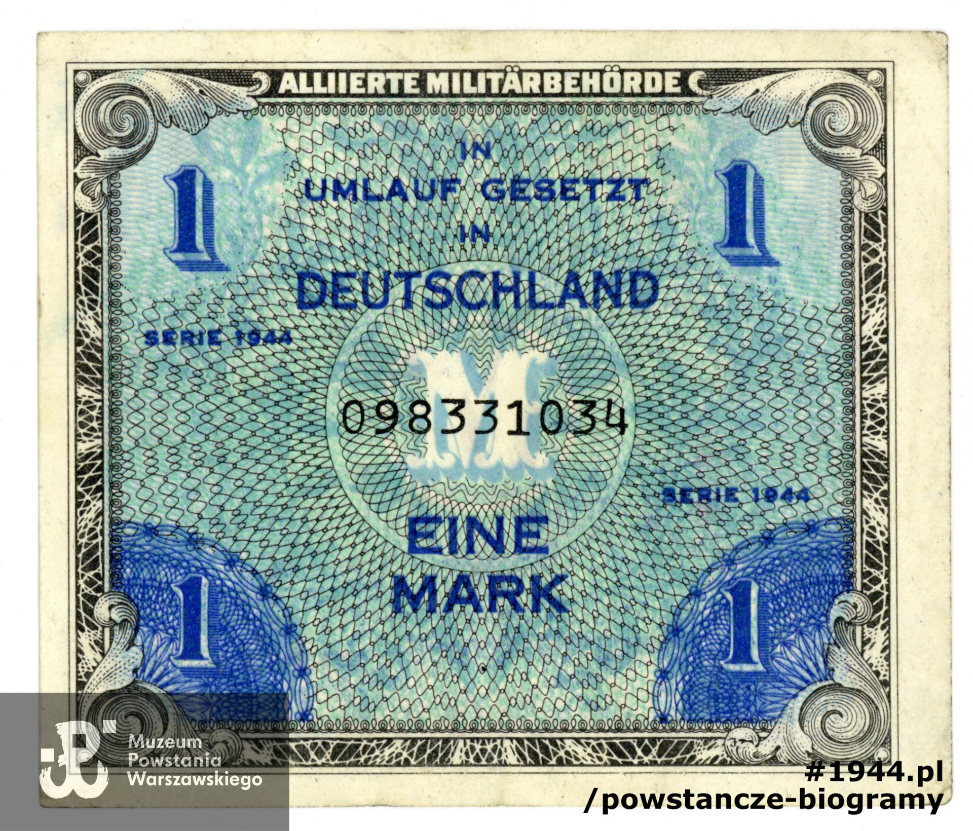 Pamiątkowa marka niemiecka - ze zbiorów Stanisława Chmielowskiego,  udostępniła p. Anna Chmielowska - Łachwa