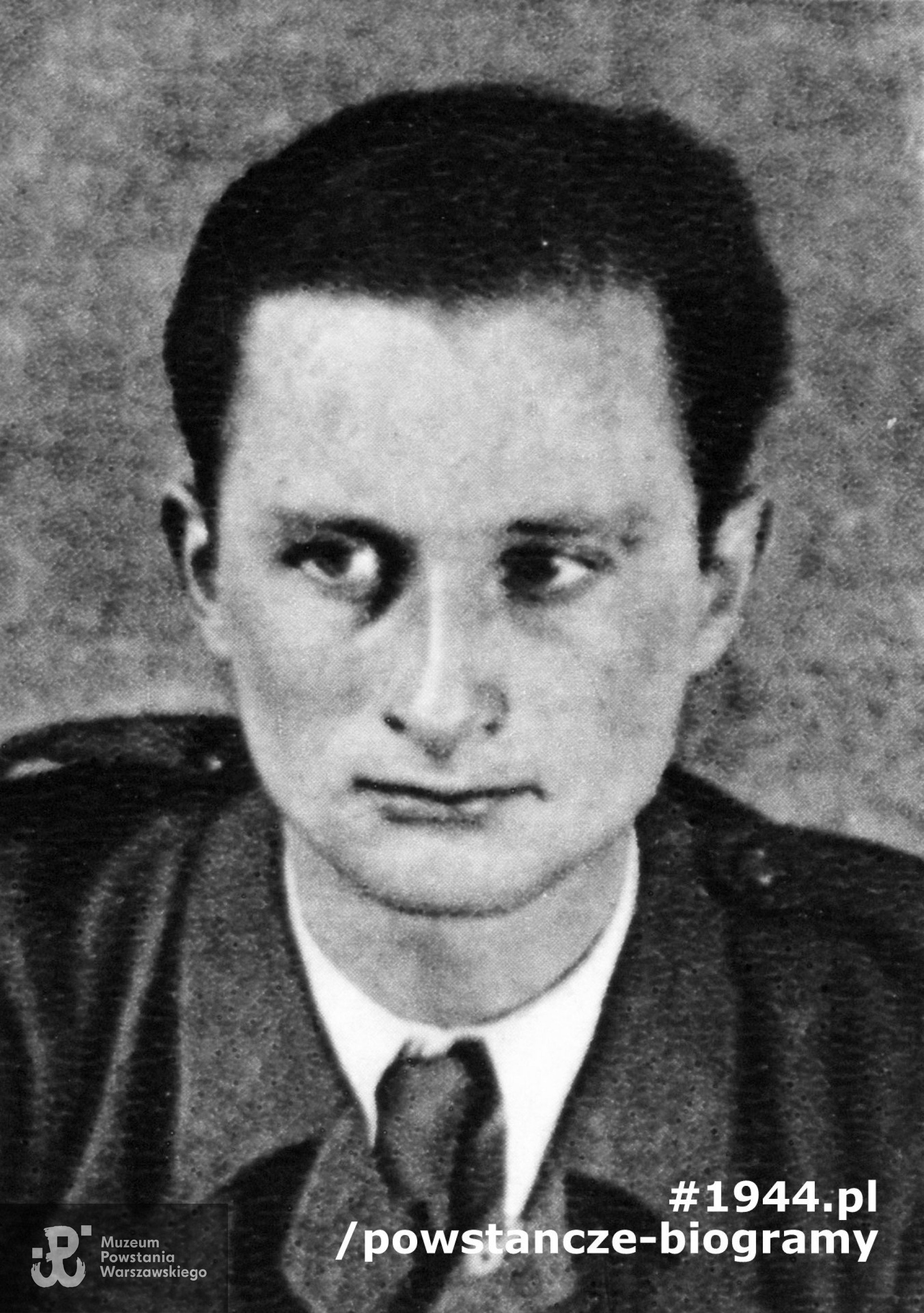 kpr. pchor. Jan Myszkowski-Bagiński "Bajan". Fot. ukazała się m.in.  w książce Anny Borkiewicz-Celińskiej "Batalion Zośka"