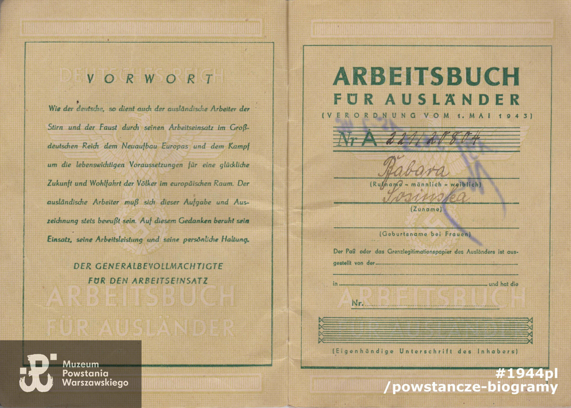 Dokument z archiwum rodzinnego Barbary i Janusza Sosińskich