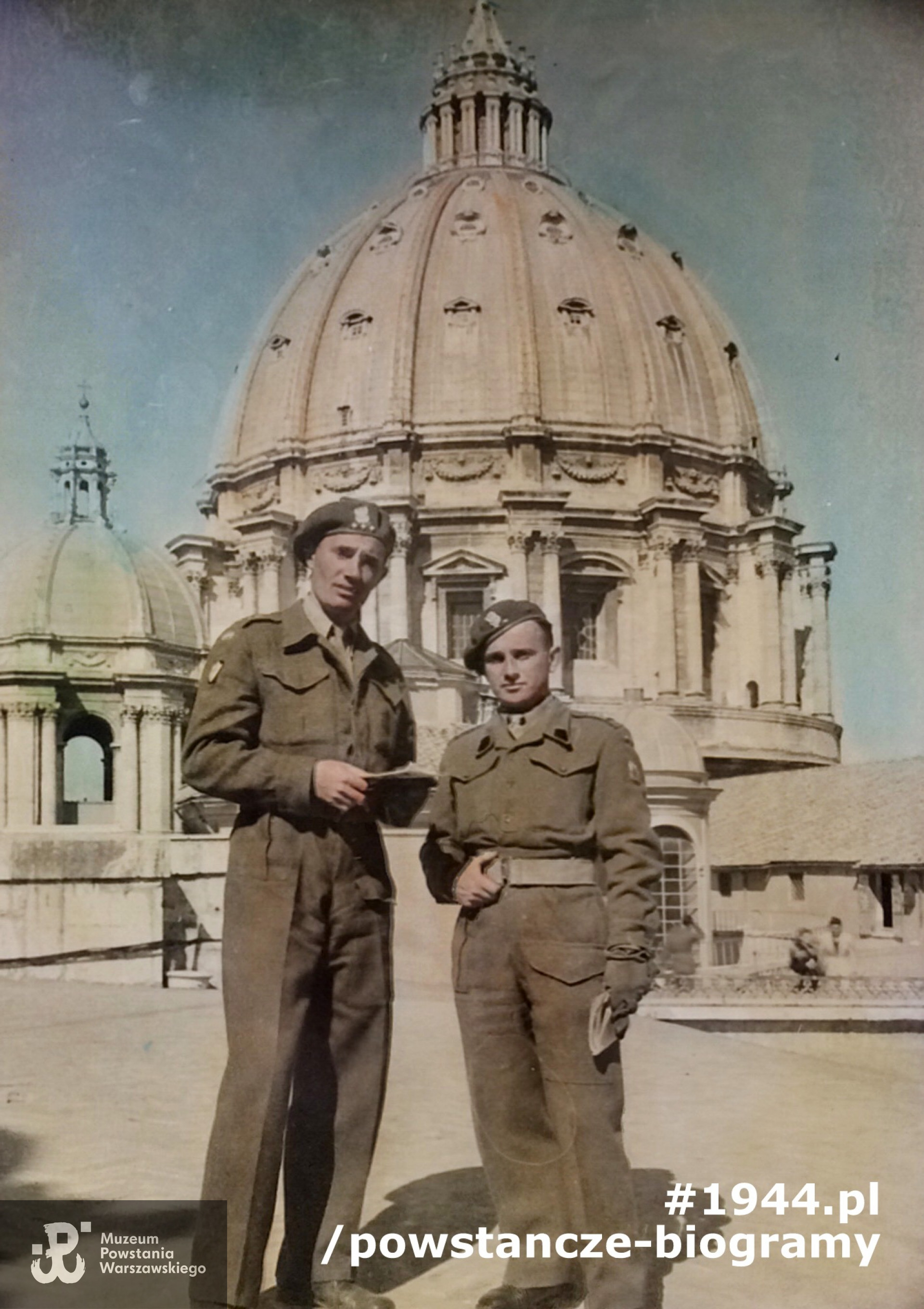 Rzym, 1946 rok. Fot. z archiwum rodzinnego córki, udostępnione za pośrednictwem p. Ryszarda Malinowskiego