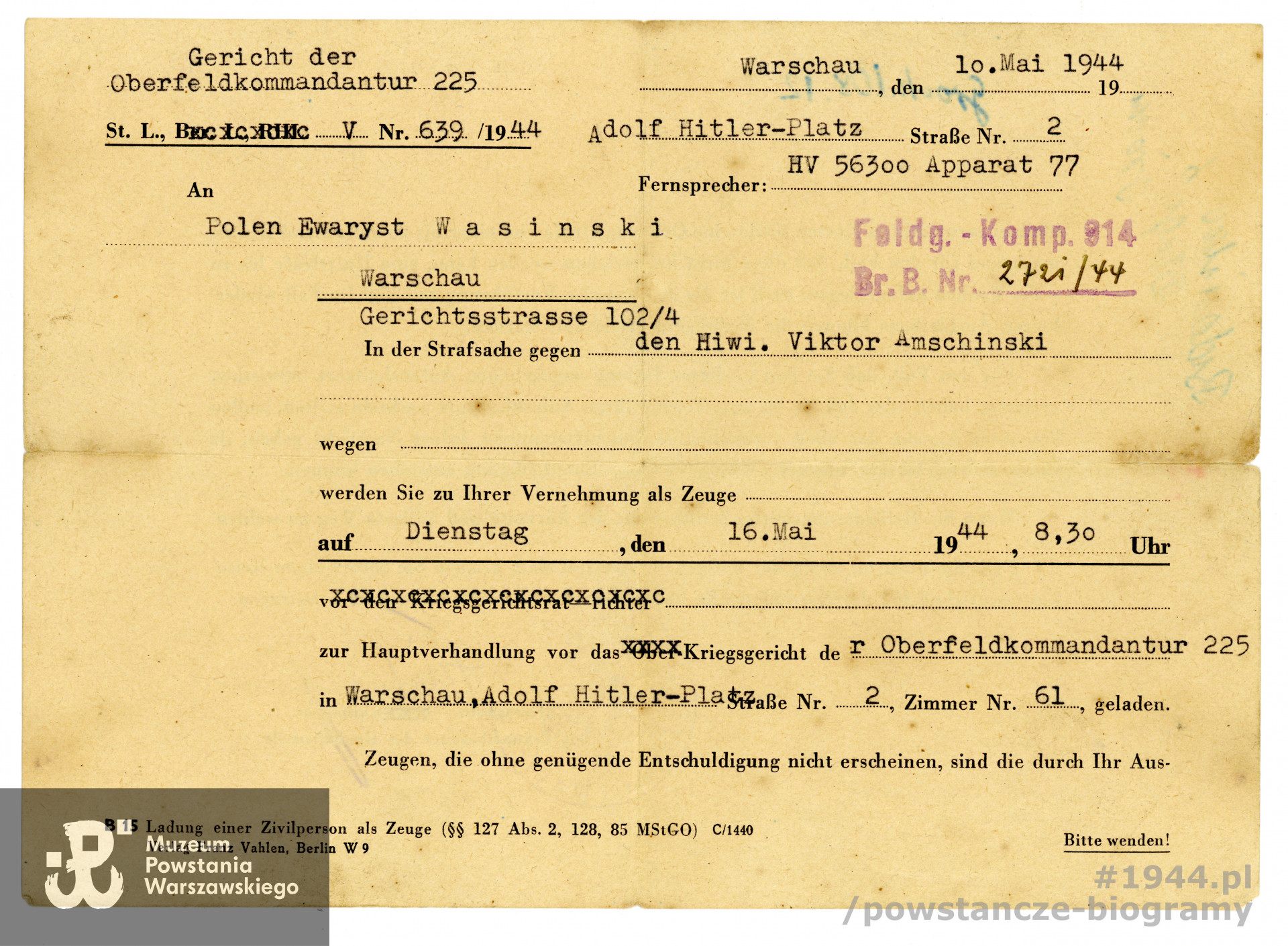 Ze zbiorów Muzeum Powstania Warszawskiego, sygn. P/3276 - P/3282