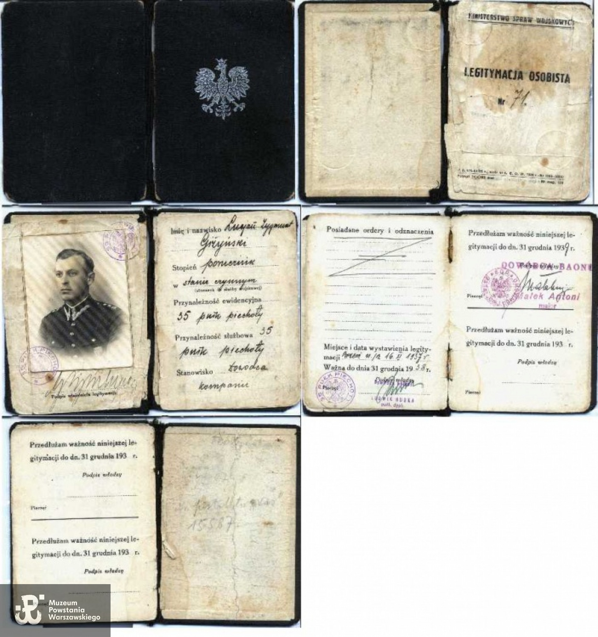 Legitymacja osobista por. Lucjana Giżyńskiego