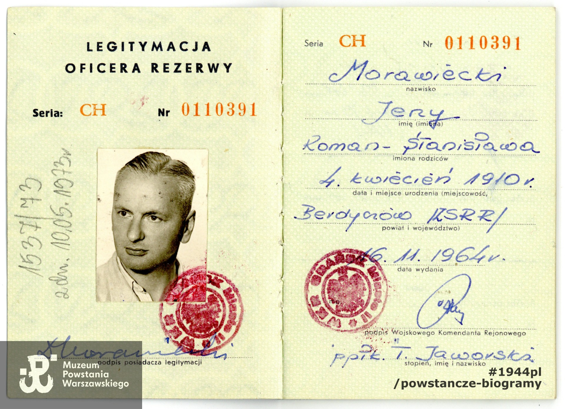 Ze zbiorów rodzinnych, udostępniła p. Maria Szymczak, córka Powstańca.  