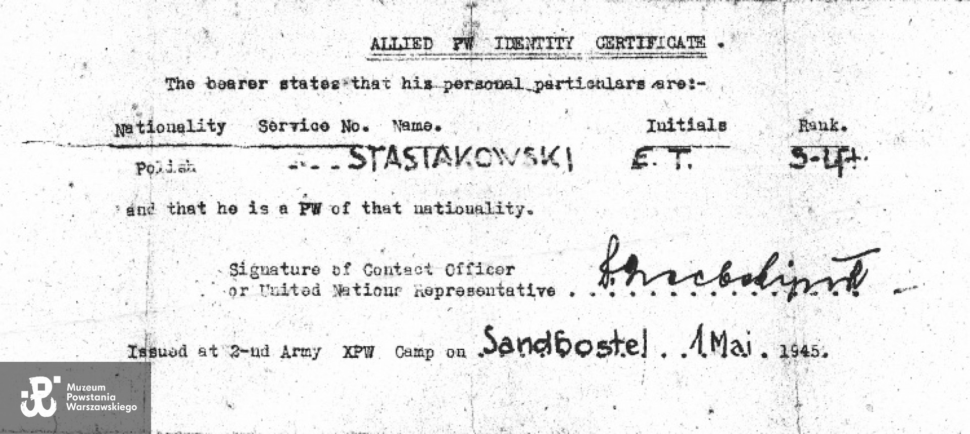 Z archiwum rodzinnego Wojciecha Stasiakowskiego  