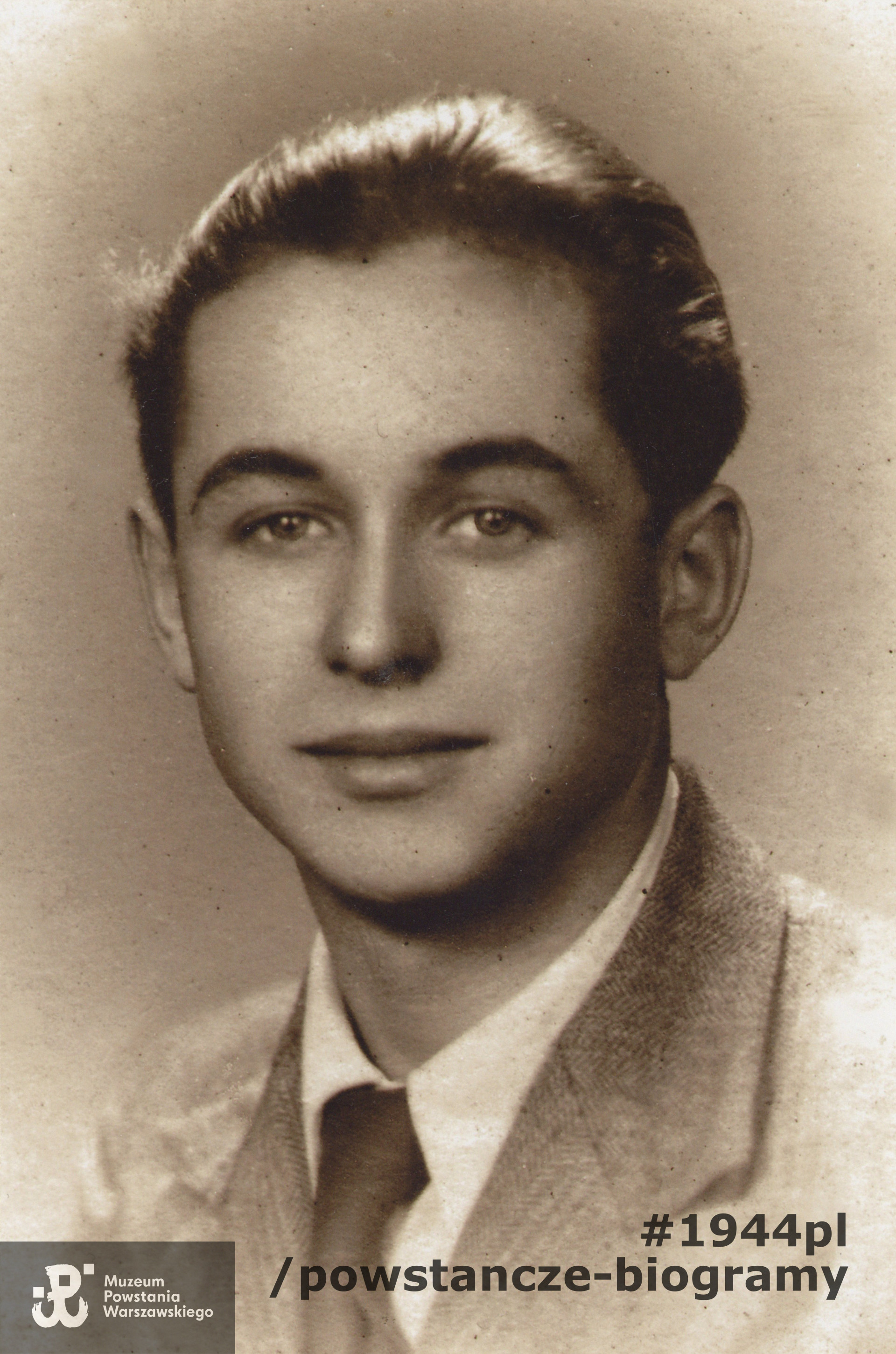 strz. Jerzy Mikołajczyk "Kora" (1925-1944). Fot. z archiwum rodzinnego udostępniona przez siostrę - p. Barbarę Gralewską oraz p. Mateusza Gralewskiego