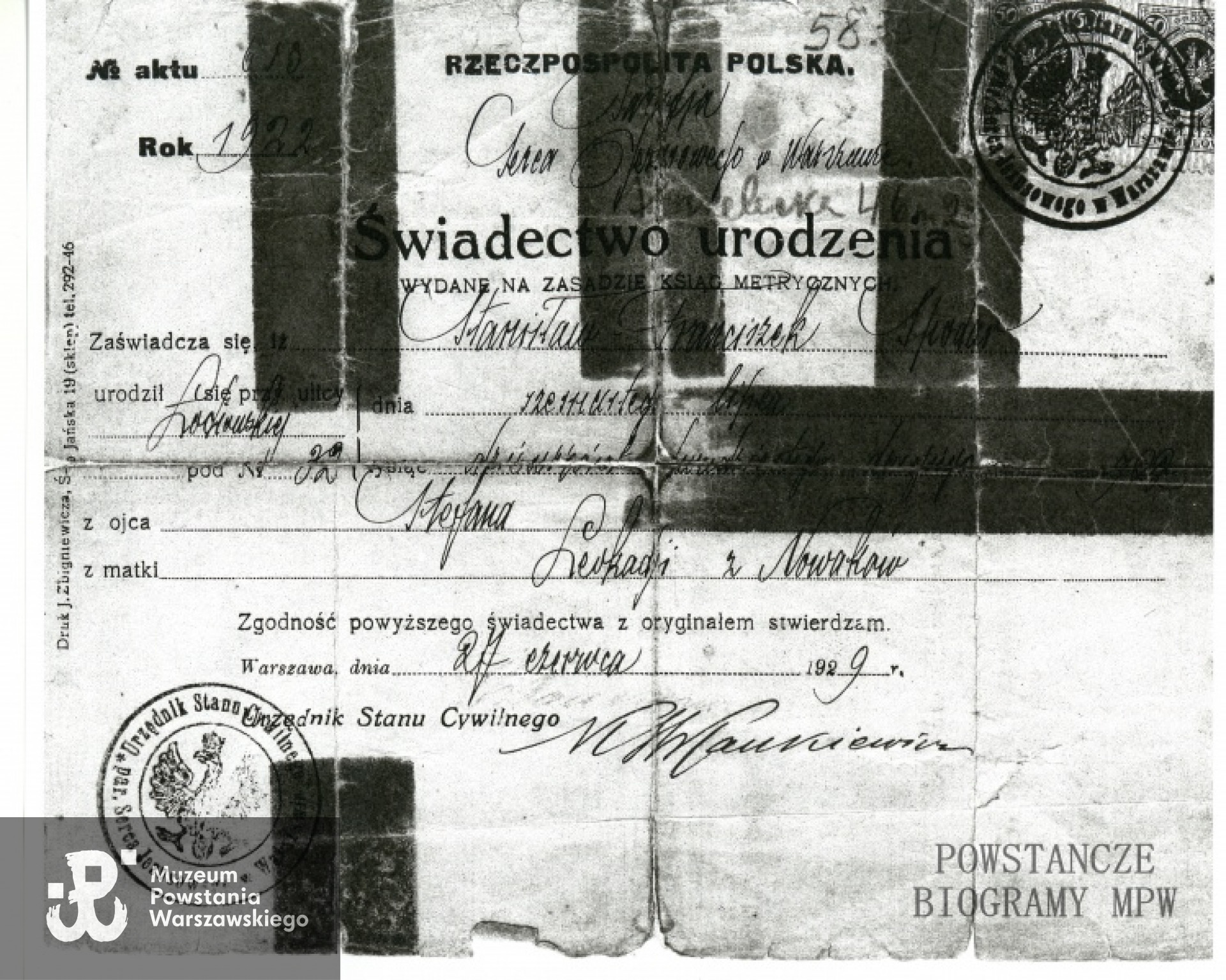 Z archiwum rodzinnego przez Barbary Mol z domu Spodar