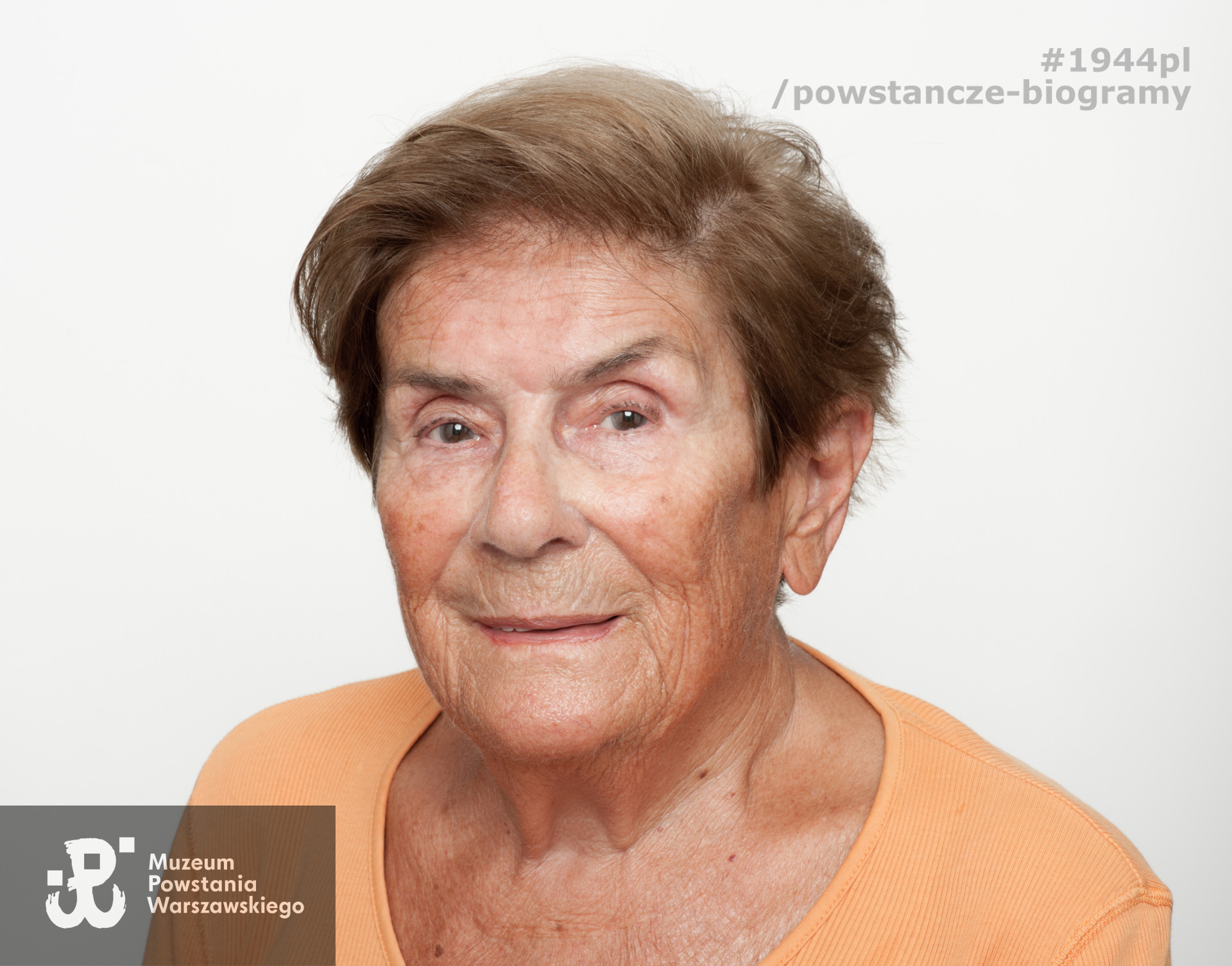 Jadwiga Wolf ps. "Iga". Zdjęcie z serii portretów Powstańców Warszawskich wykonanych w ramach projektu "1944/70/2014" realizowanego przez grupę WWPHOTO dla uczczenia 70. rocznicy wybuchu Powstania Warszawskiego. Muzeum Powstania Warszawskiego, 22.07-04.08 2013.
