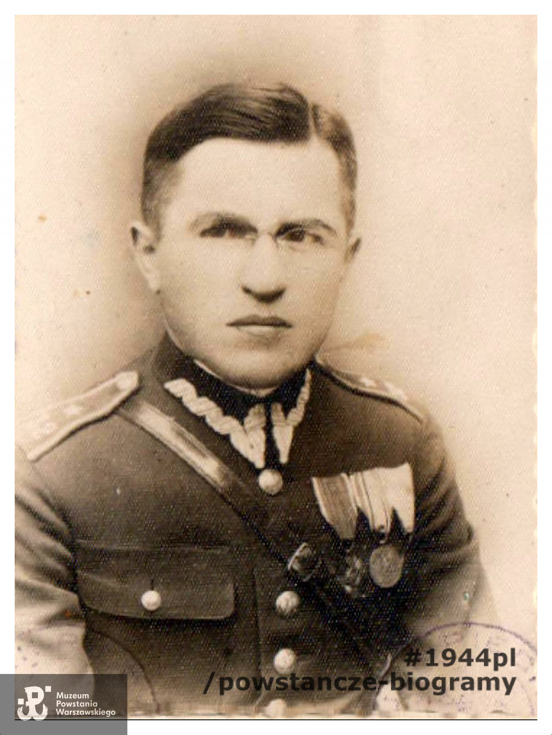 chor. Józef Tabaczkiewicz "Krakus" (1898-1977). Fotografia z dokumentów, 1937 rok. Ze zbiorów p. Tomasza Tabaczkiewicza, wnuka Powstańca