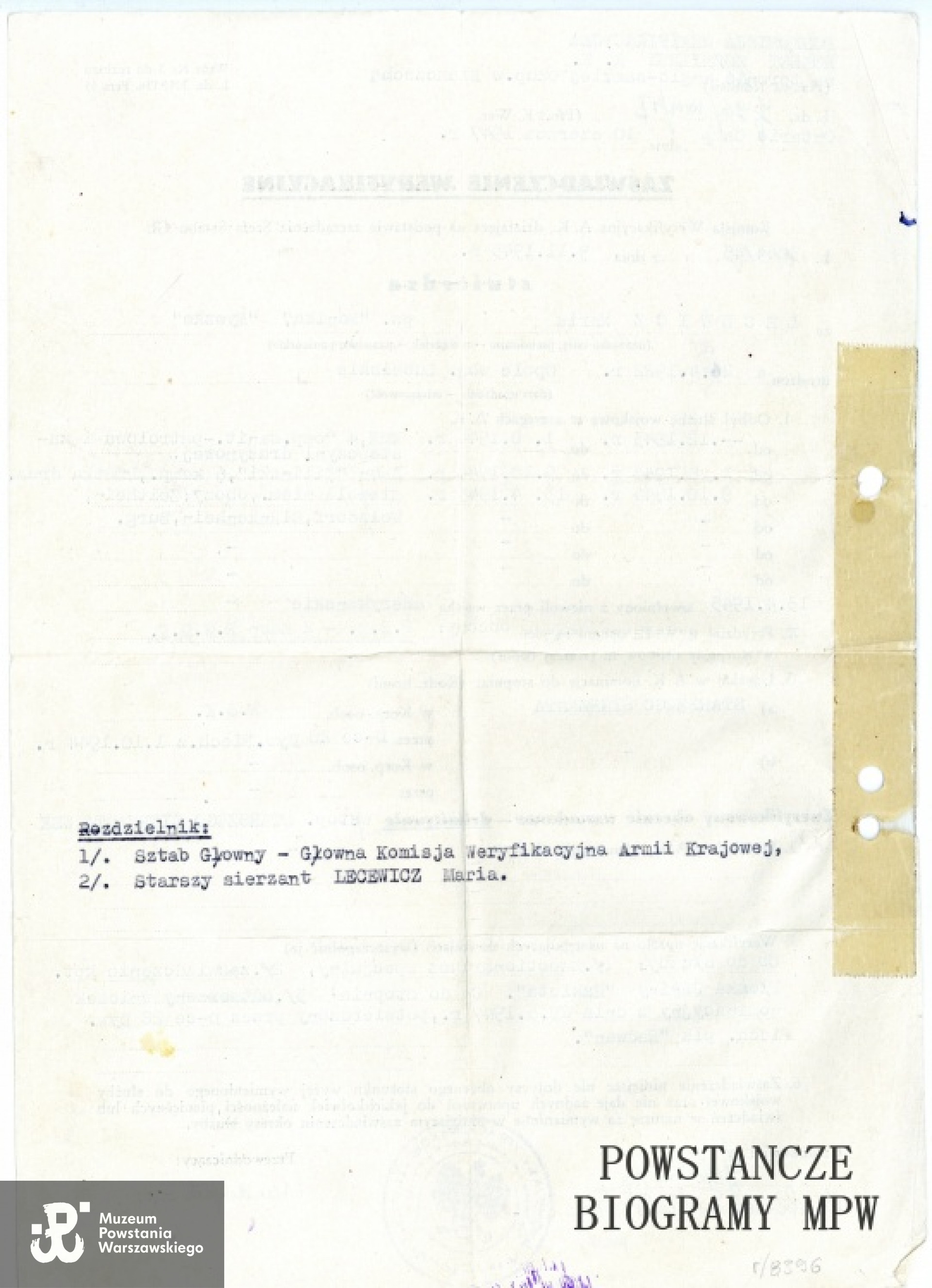 Ze zbiorów Muzeum Powstania Warszawskiego, sygn. P/8396