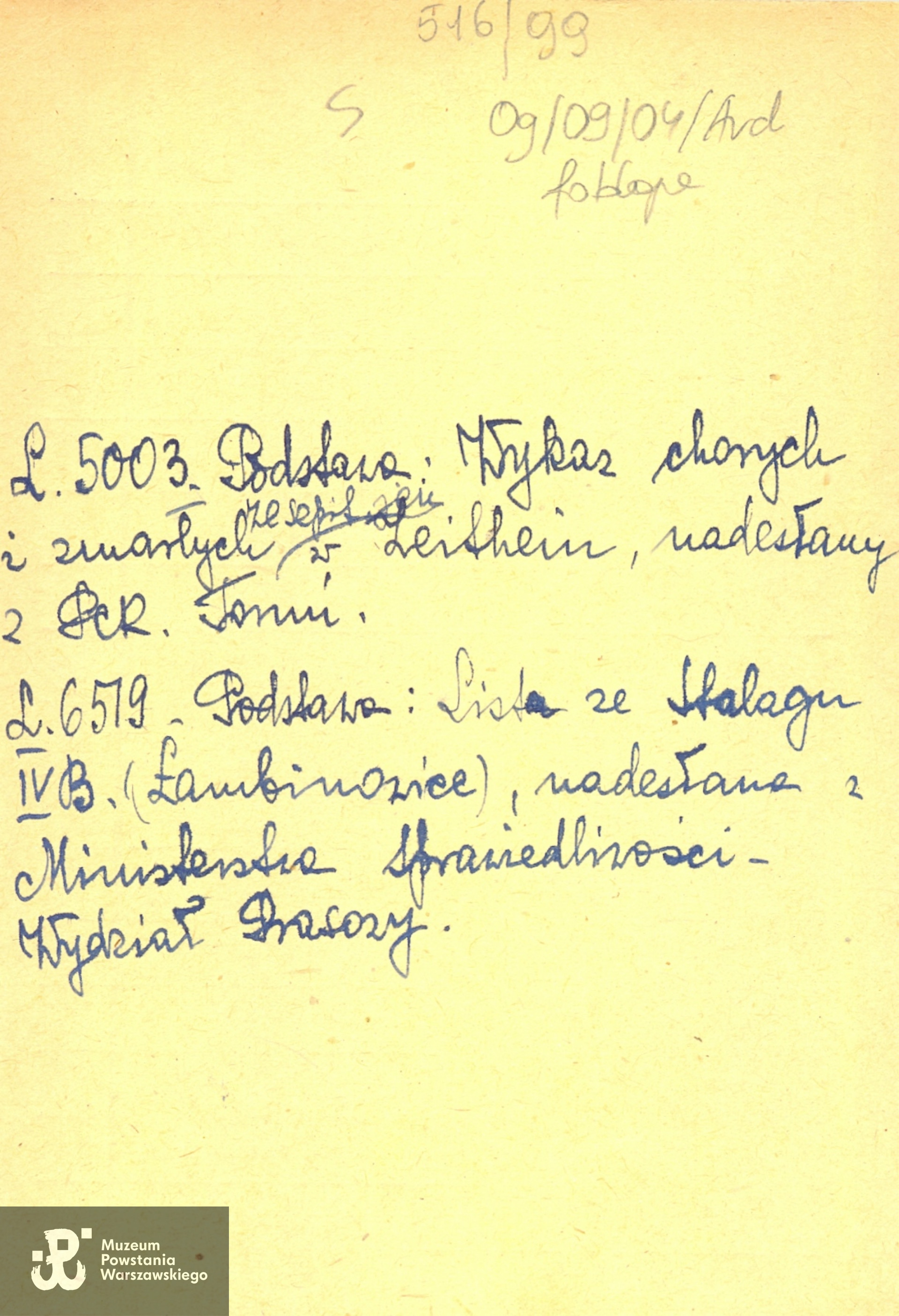 Polski Czerwony Krzyż - kartoteka