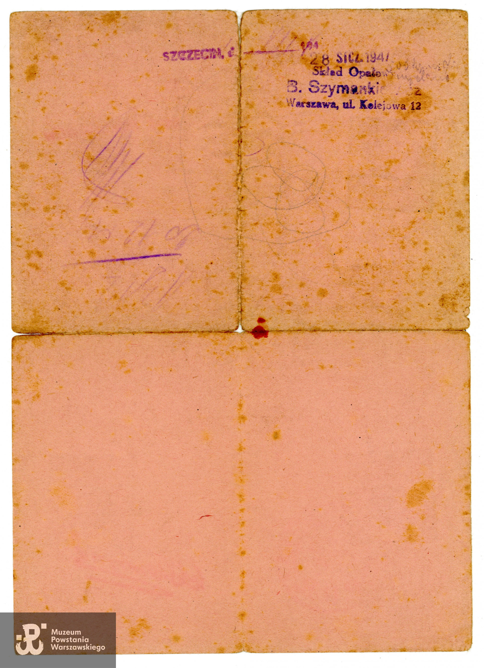 Zaświadczenie Państwowego Urzędu Repatriacyjnego. Ze zbiorów rodzinnych. Do wykonania skanu udostępniły  Elżbieta i Jolanta Wolańczyk, wnuczki