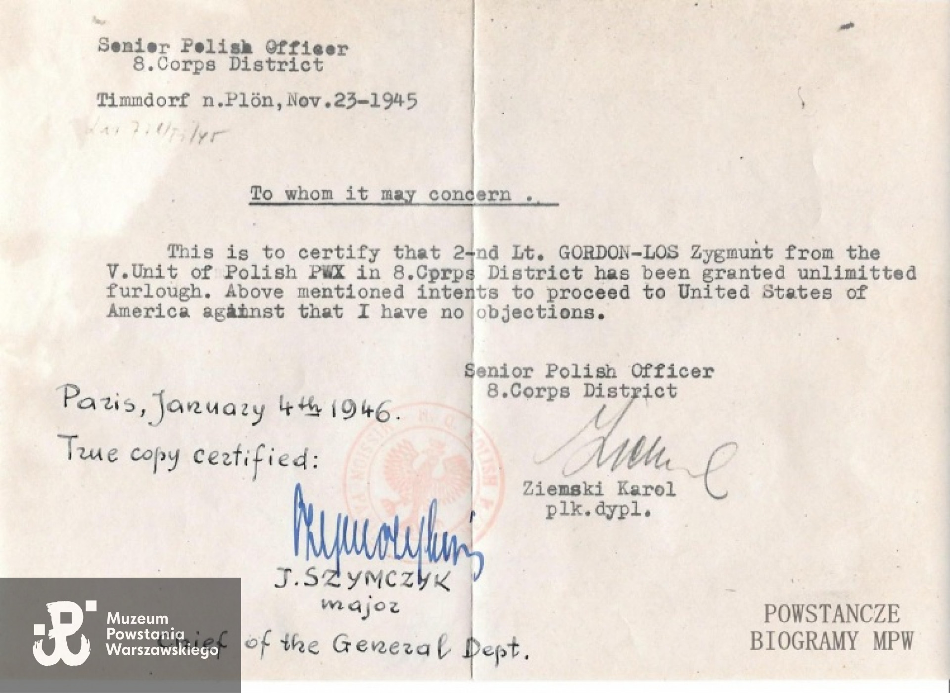 Z archiwum rodzinnego Christine Casey