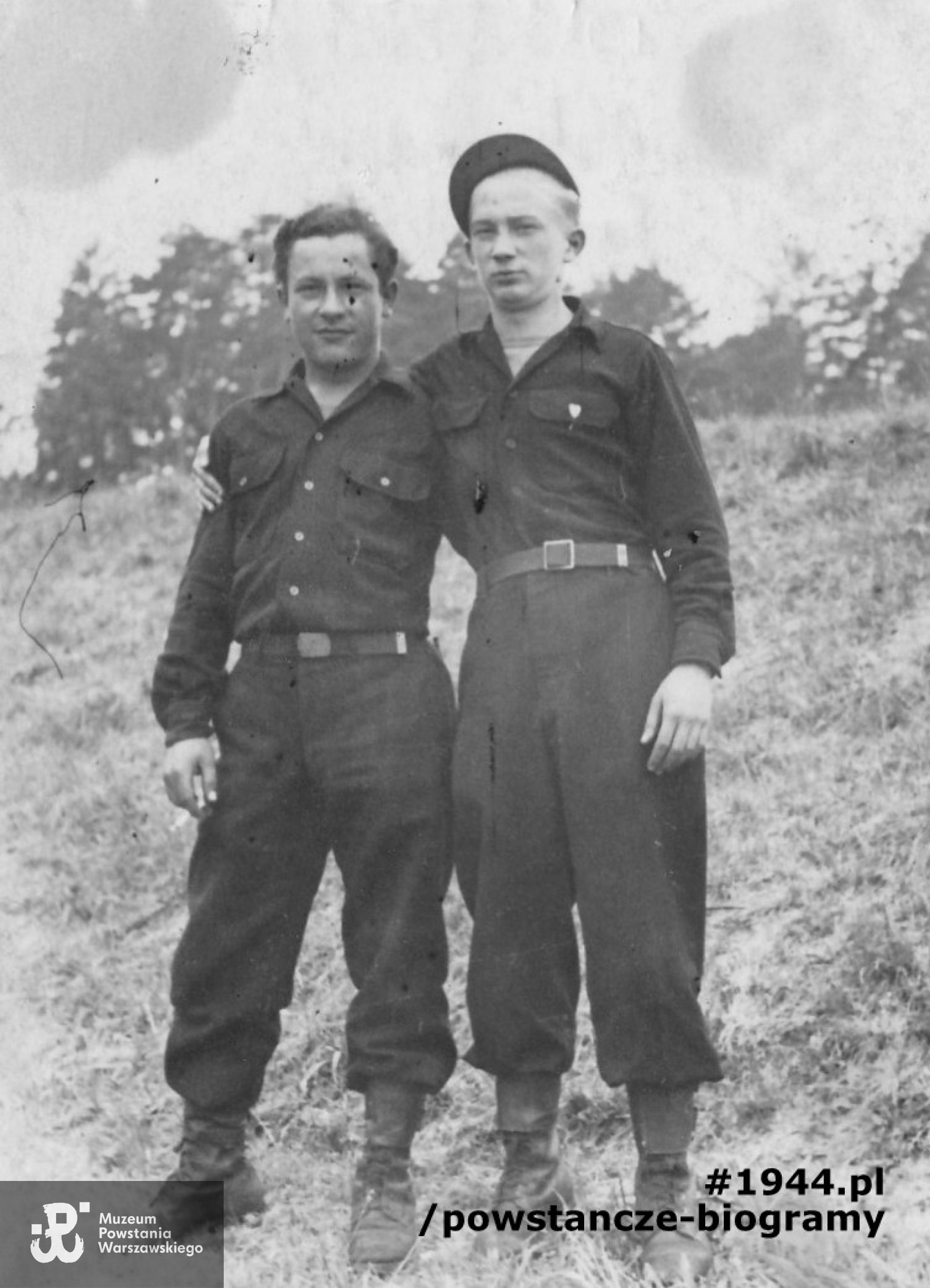 Aleksander Tarnopolski ps. "Olek" stoi  z prawej strony. Elsingen, 1946. Fot. archiwum rodzinne, udostępnił wnuk, p. Konrad Tarnopolski