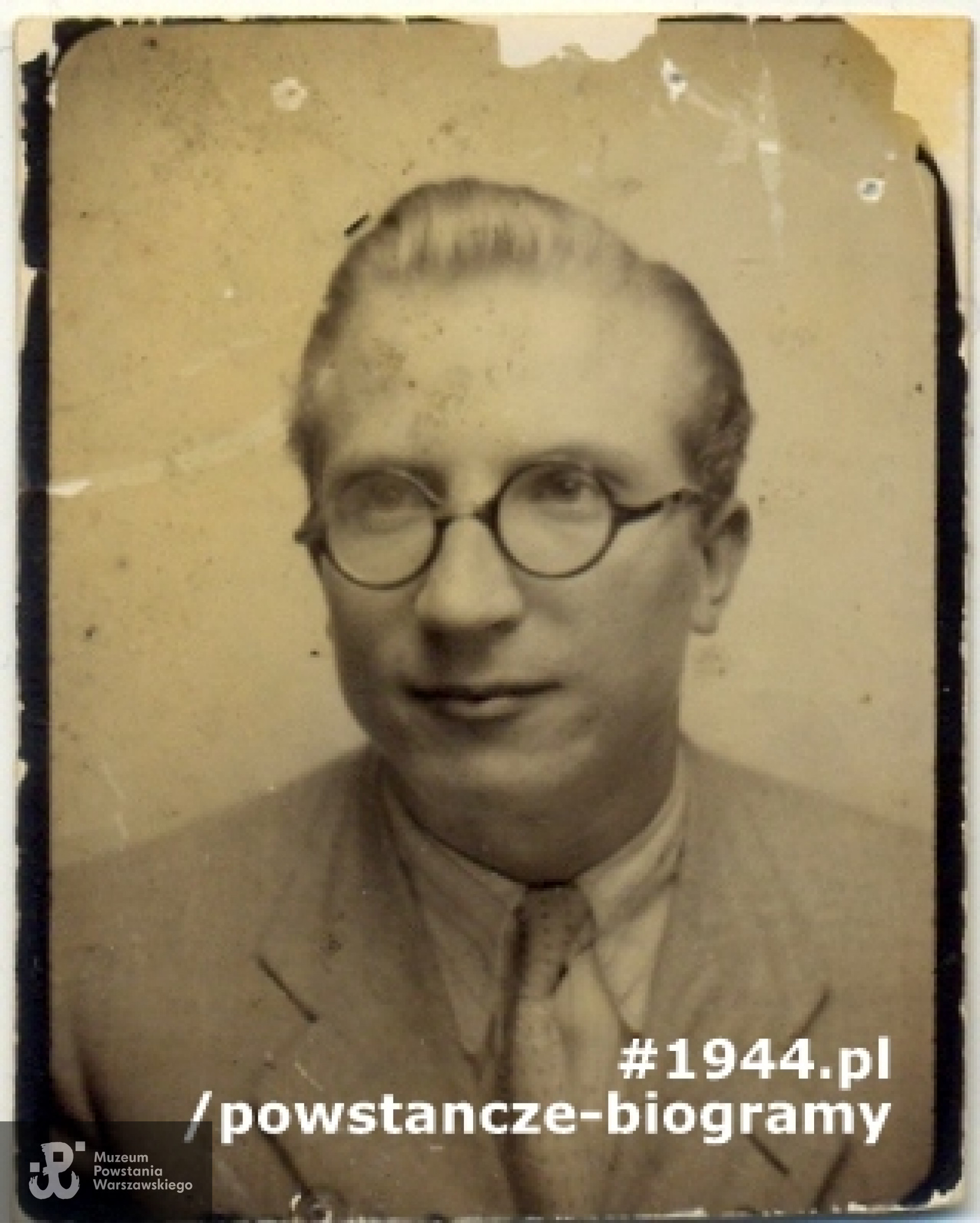 kpr. pchor. Stanisław Perliński ps. "Kmicic". Fot. ze zbiorów Muzeum Powstania Warszawskiego, sygn. P/7008 – batalion „Miotła”