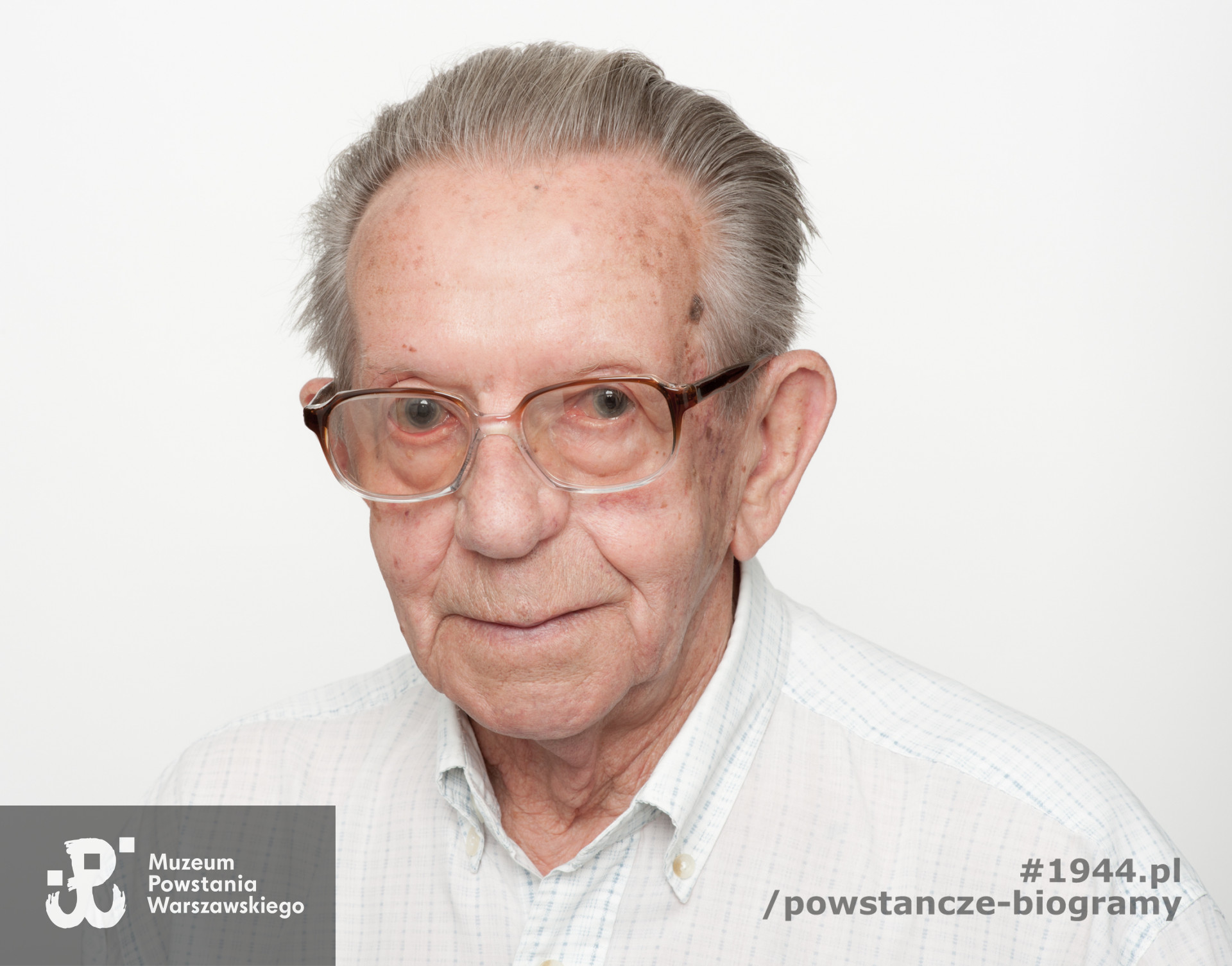 Kazimierz Wilczyński „Orlik”. Zdjęcie z serii portretów Powstańców Warszawskich w ramach projektu "1944/70/2014" realizowanego przez grupę WWPHOTO dla uczczenia 70. rocznicy wybuchu Powstania Warszawskiego. Muzeum Powstania Warszawskiego, 22.07-04.08 2013.