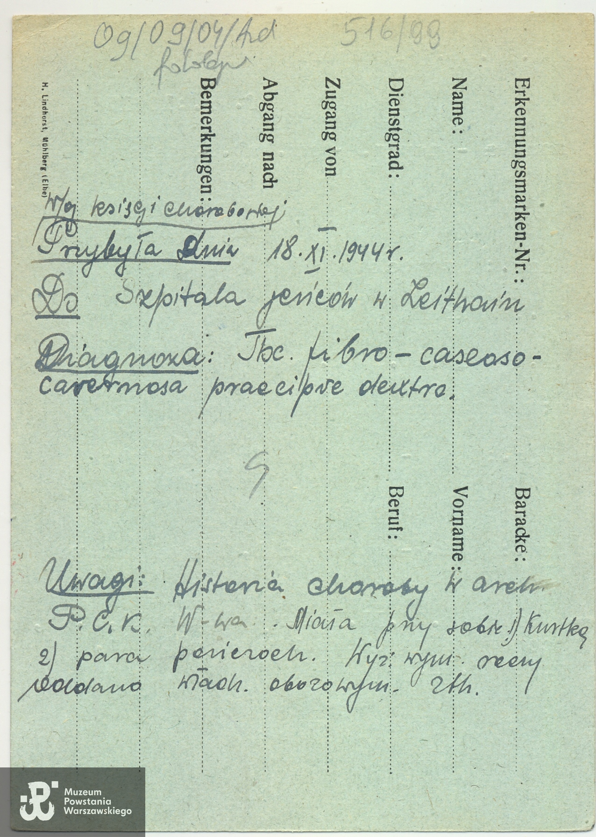 Polski Czerwony Krzyż - kartoteka