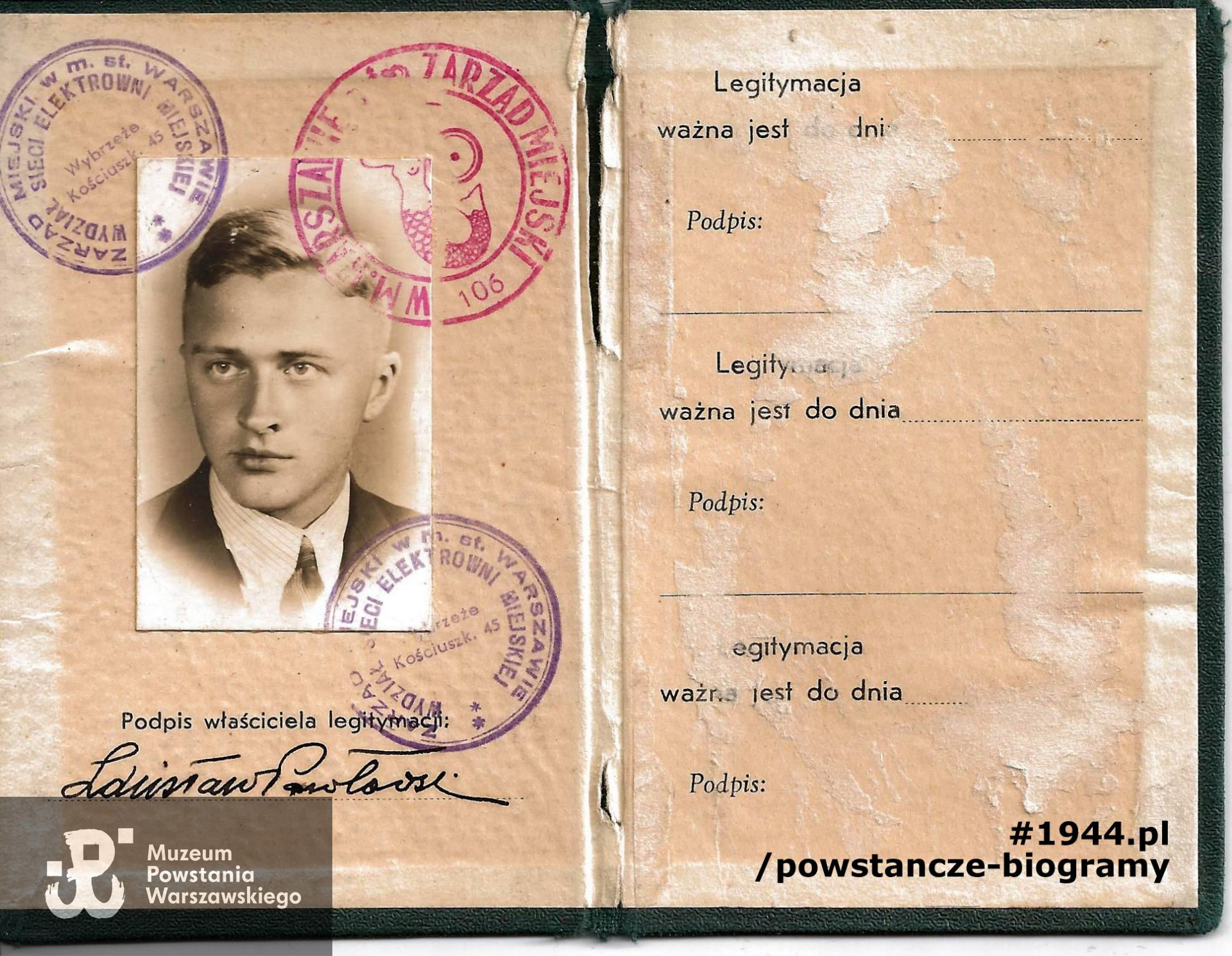 Należąca do Zdzisława Pawłowskiego legitymacja. Fot. z archiwum rodzinnego udostępnił p. Łukasz Młodawski