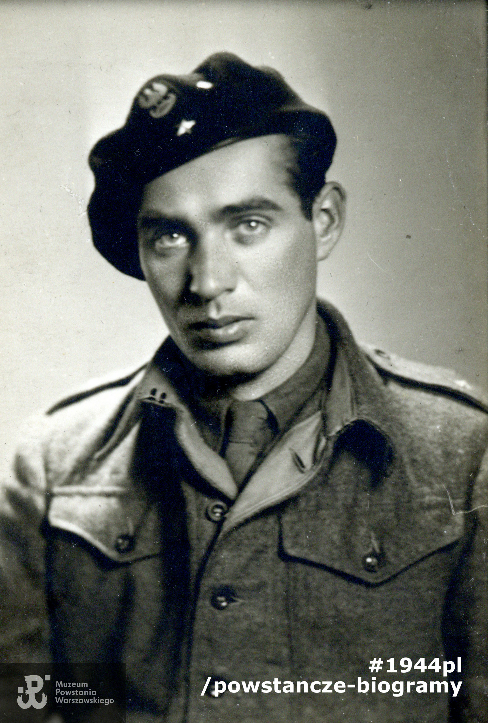 ppor. Marian Gorzkowski "Szary" (1915-1992). Fotografia ze zbiorów rodzinnych p. Małgorzaty Cendrowskiej - Olechno, siostrzenicy Powstańca.