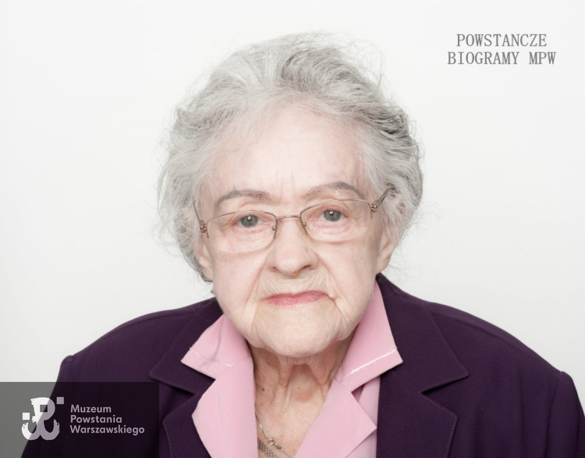 Stanisława Wendeker z d. Kruszewska. Zdjęcie z serii portretów Powstańców Warszawskich w ramach projektu "1944/70/2014" realizowanego przez grupę WWPHOTO dla uczczenia 70 rocznicy wybuchu Powstania Warszawskiego. Muzeum Powstania Warszawskiego, 22.07-04.08 2013.