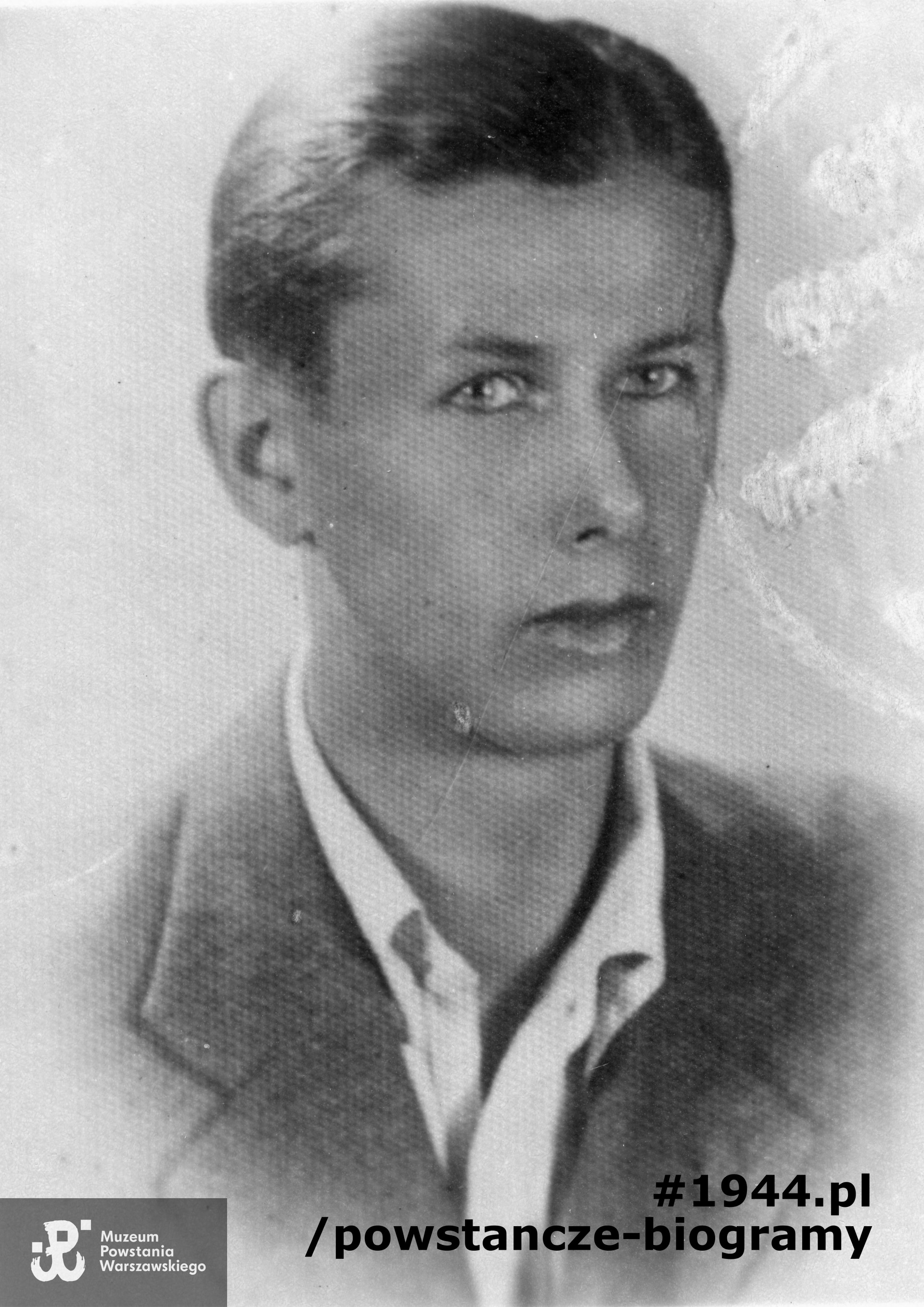 Fotografia portretowa z okresu okupacji niemieckiej. Plutonowy Józef Kujawski "Boreysza" (1923-1944) Fot. ze zbiorów Muzeum Powstania Warszawskiego, MPW-IP/5381