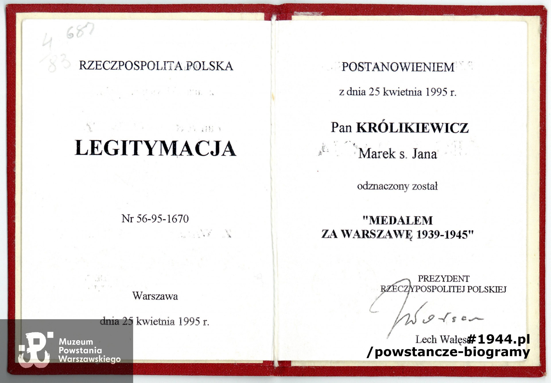 Udostępnił p. Marek Królikiewicz  "Grot"