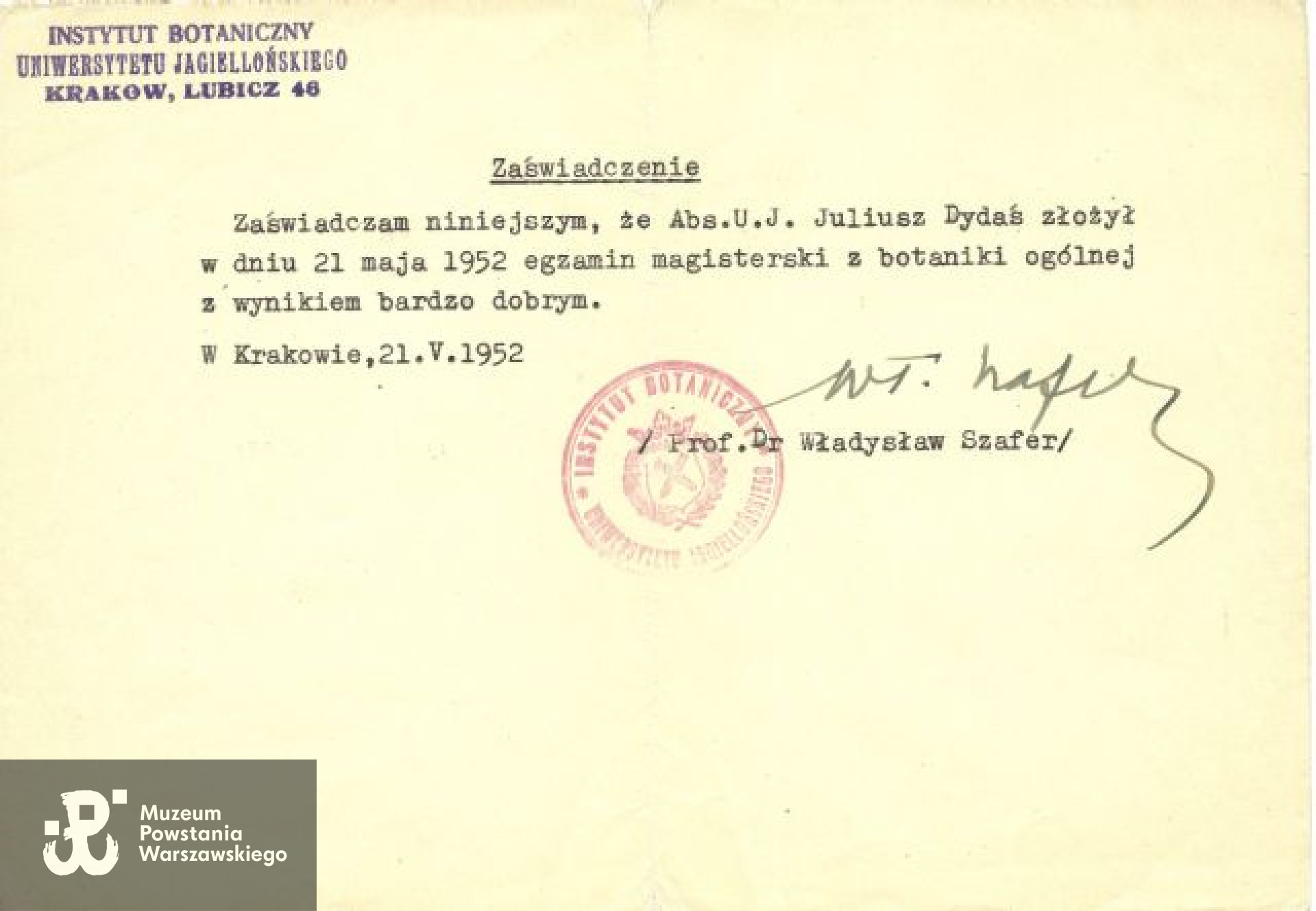 Z archiwum rodzinnego Jerzego Józefa Dydasia