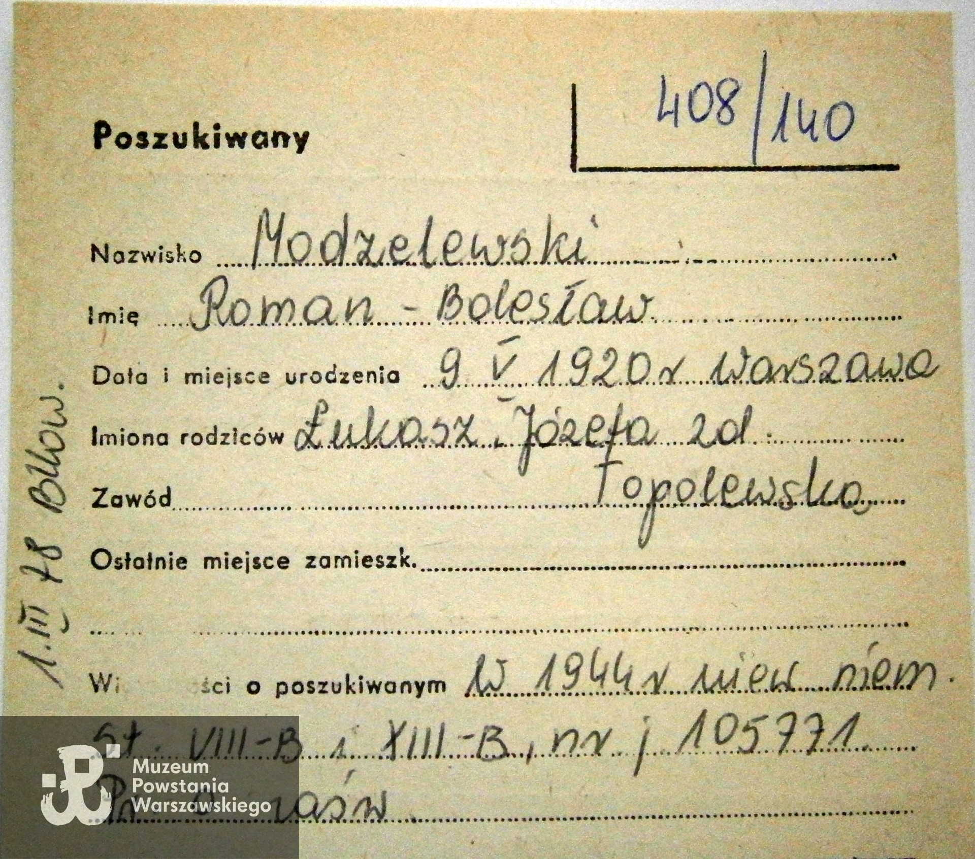 Polski Czerwony Krzyż - kartoteka