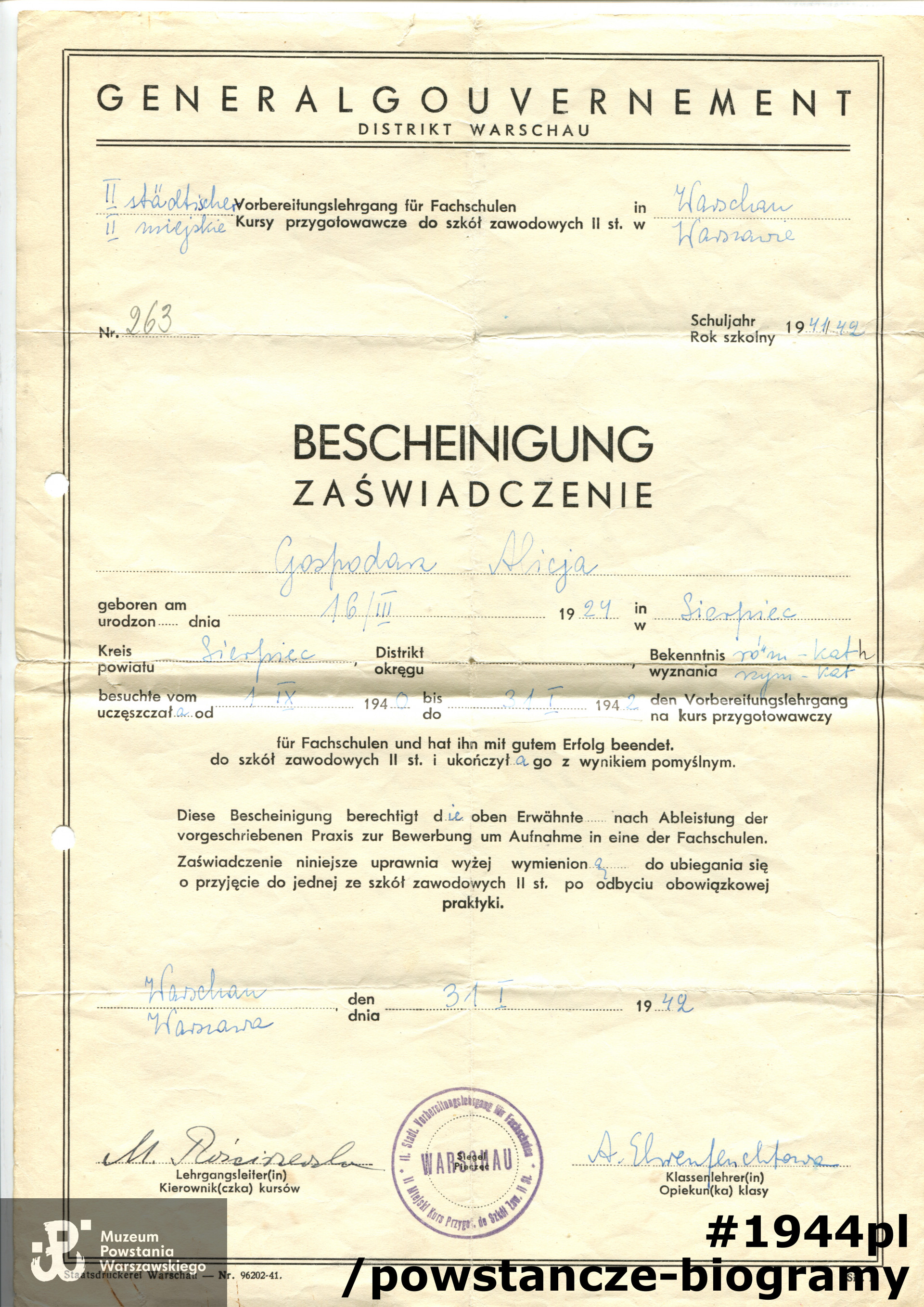 Zbiory Muzeum Powstania Warszawskiego sygnatura P/9152 