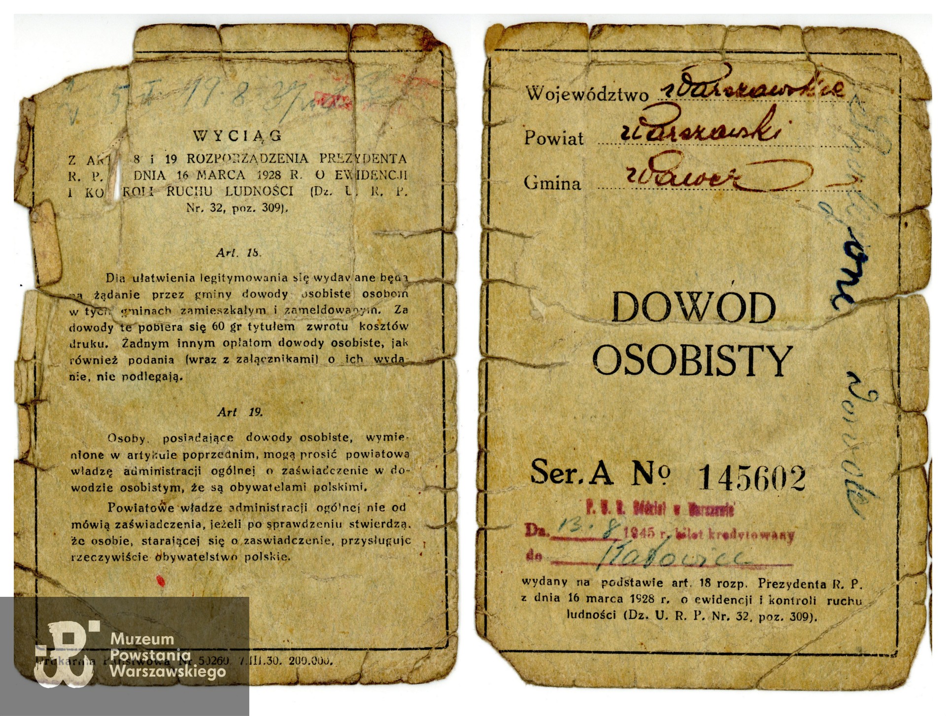 Z archiwum rodzinnego p. Hanny Łazowskiej, wnuczki Powstańca. Skany wykonano w Muzeum Powstania Warszawskiego, 07/2024