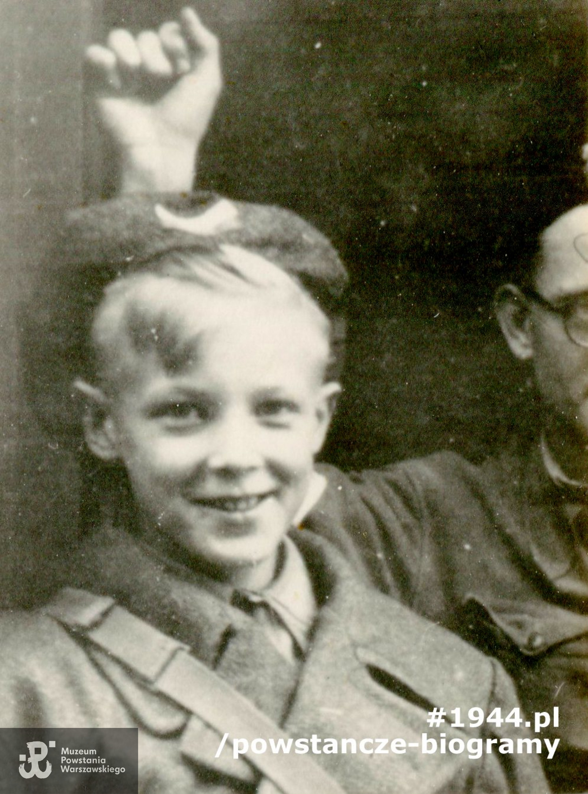 Fotografia z Powstania Warszawskiego, Przemysław Trojan ps. "Skiba" (1929-2015). Zdjęcie z archiwum rodzinnego udostępniła p. Małgorzata Trojan