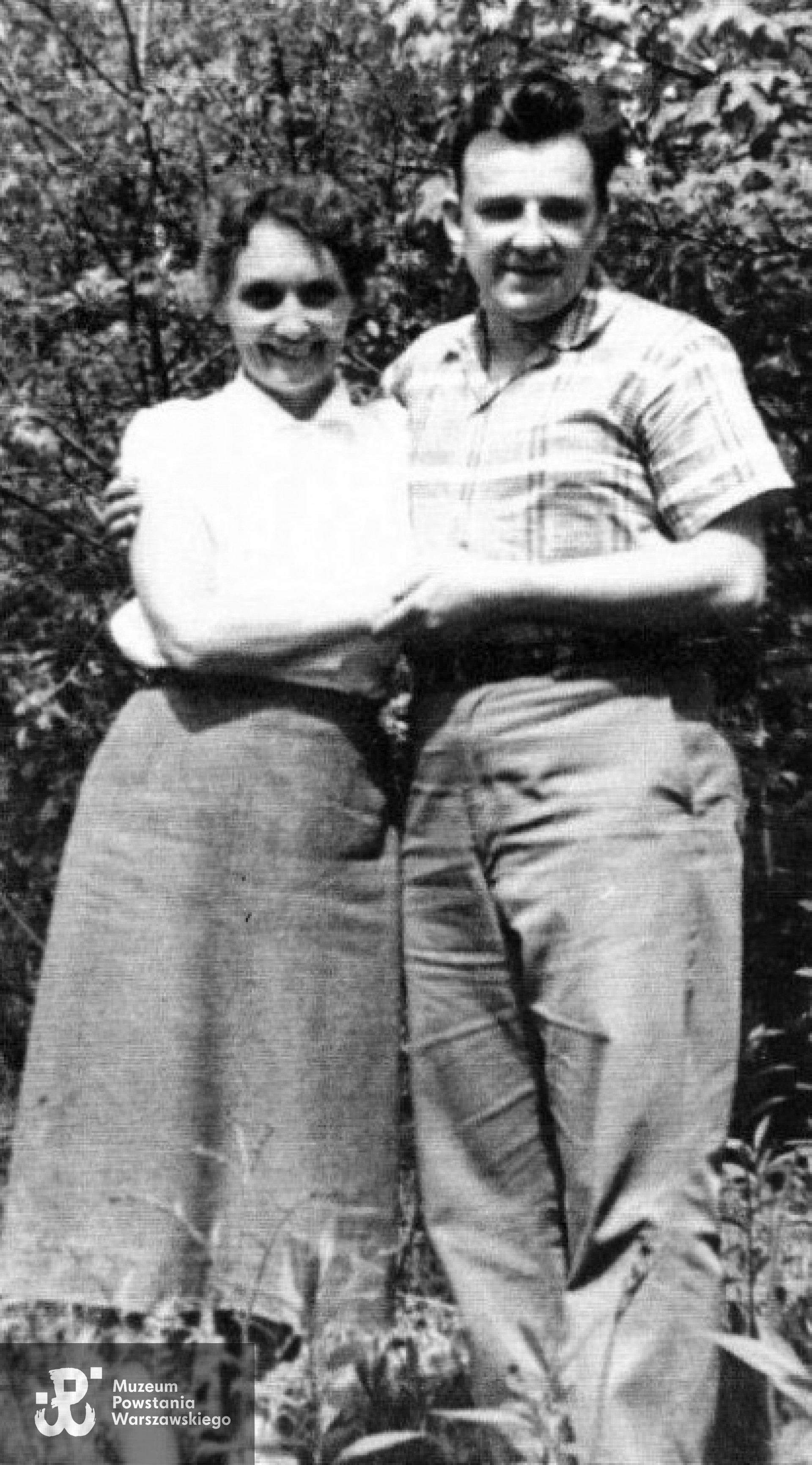 Janusz Klepacz z ciotką Zofią z Krawczyńskich Kamler - Kanada, Rawdon, Quebec 1956