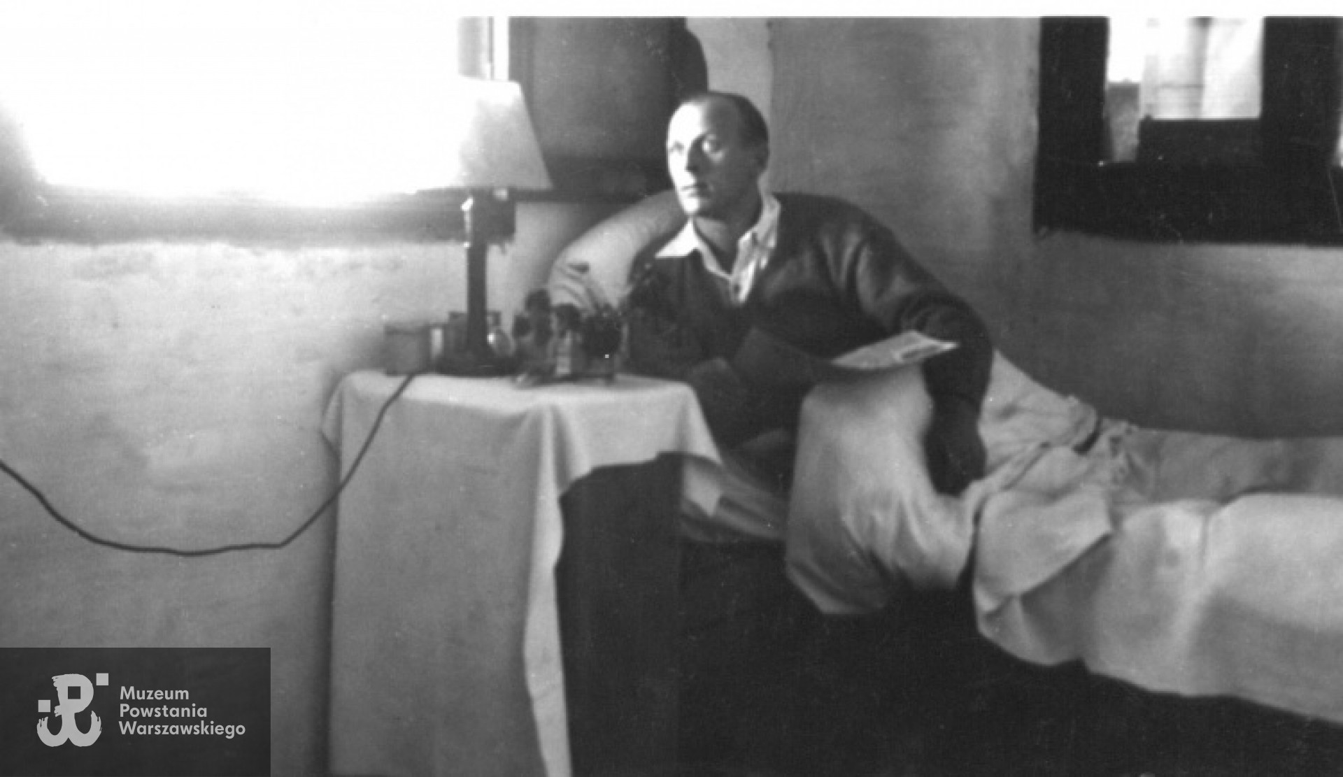 Kpt. Giżyński w szpitalu wojennym