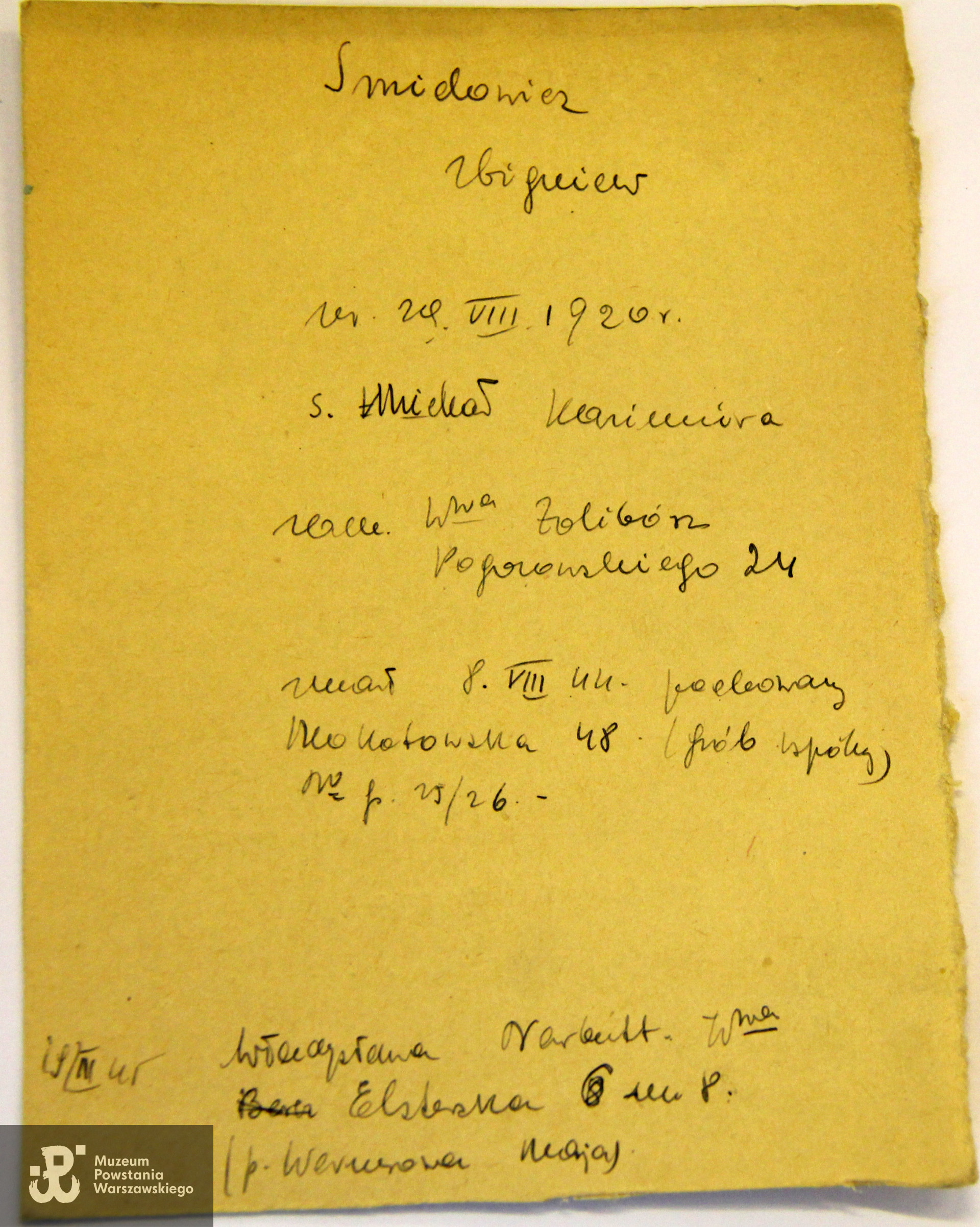 Polski Czerwony Krzyż - kartoteka ogólna Biura Informacji i Poszukiwań