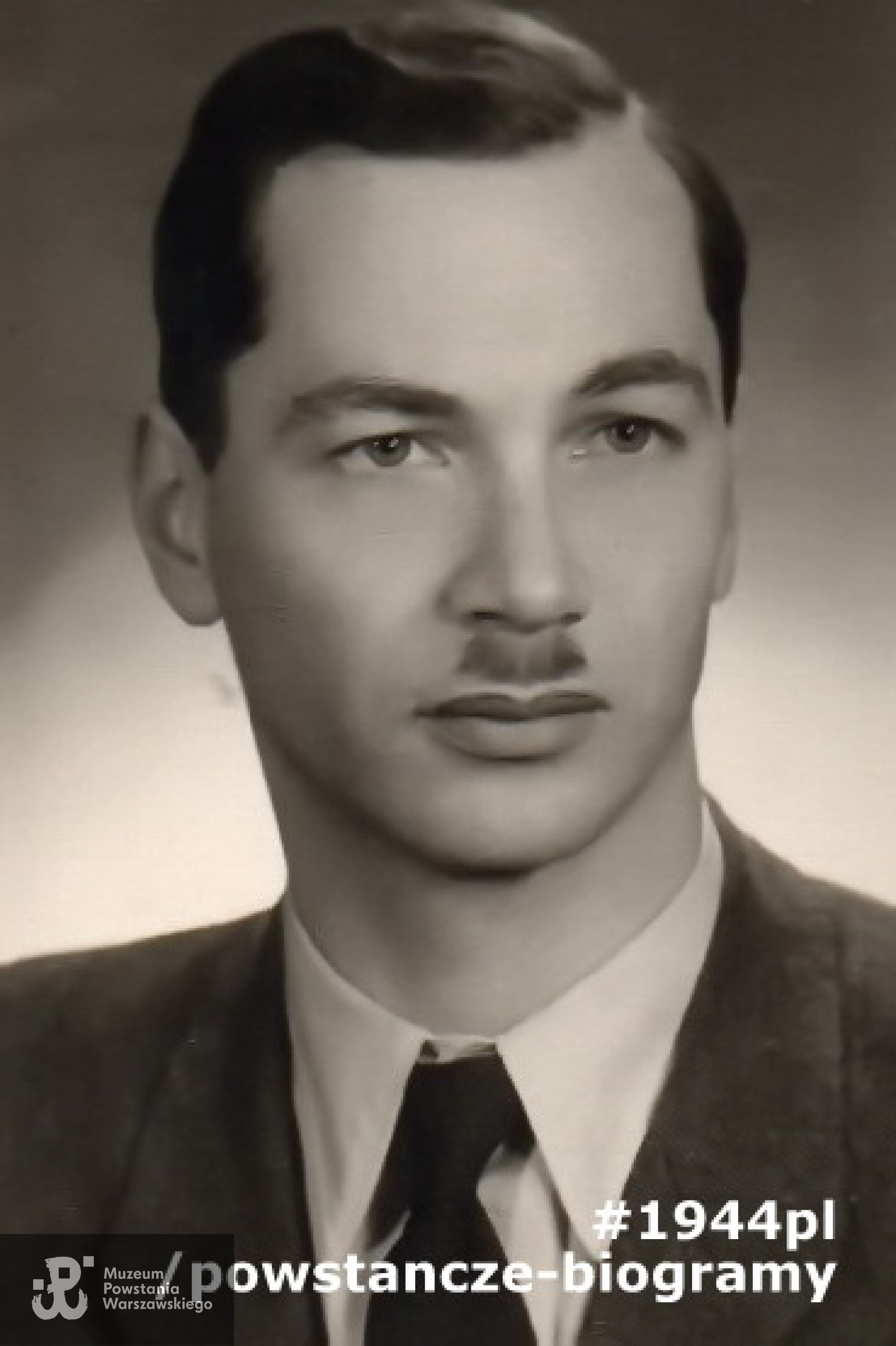 Tadeusz Rutkowski "Rudy" - fotografia powojenne, 1952 rok. Udostępnił p. Andrzej Rutkowski, syn Powstańca.
