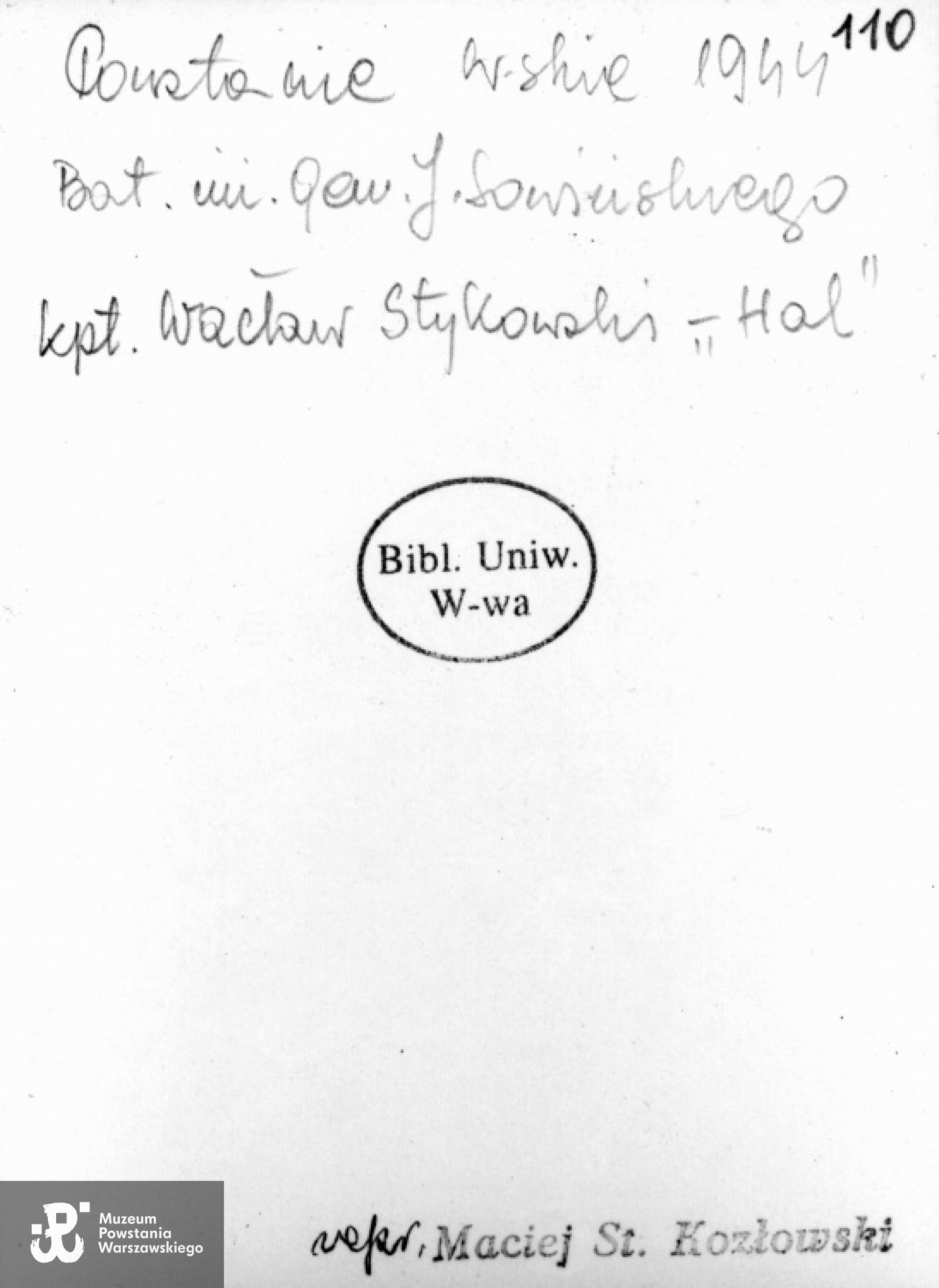 Rewers zdjęcia. Zbiory BUW Warszawa